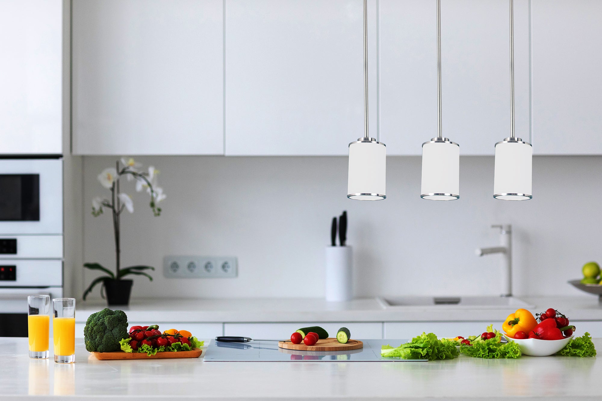 1 light mini pendant light white glass nickel island kitchen