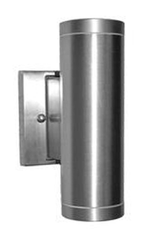 Outdoor wall sconce light cylinder brushed nickel