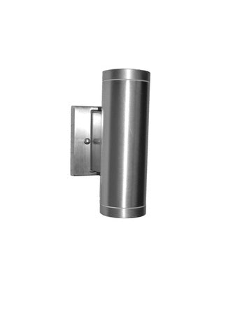 Outdoor wall sconce light cylinder brushed nickel