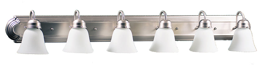 6 light bathroom vanity light brushed nickel