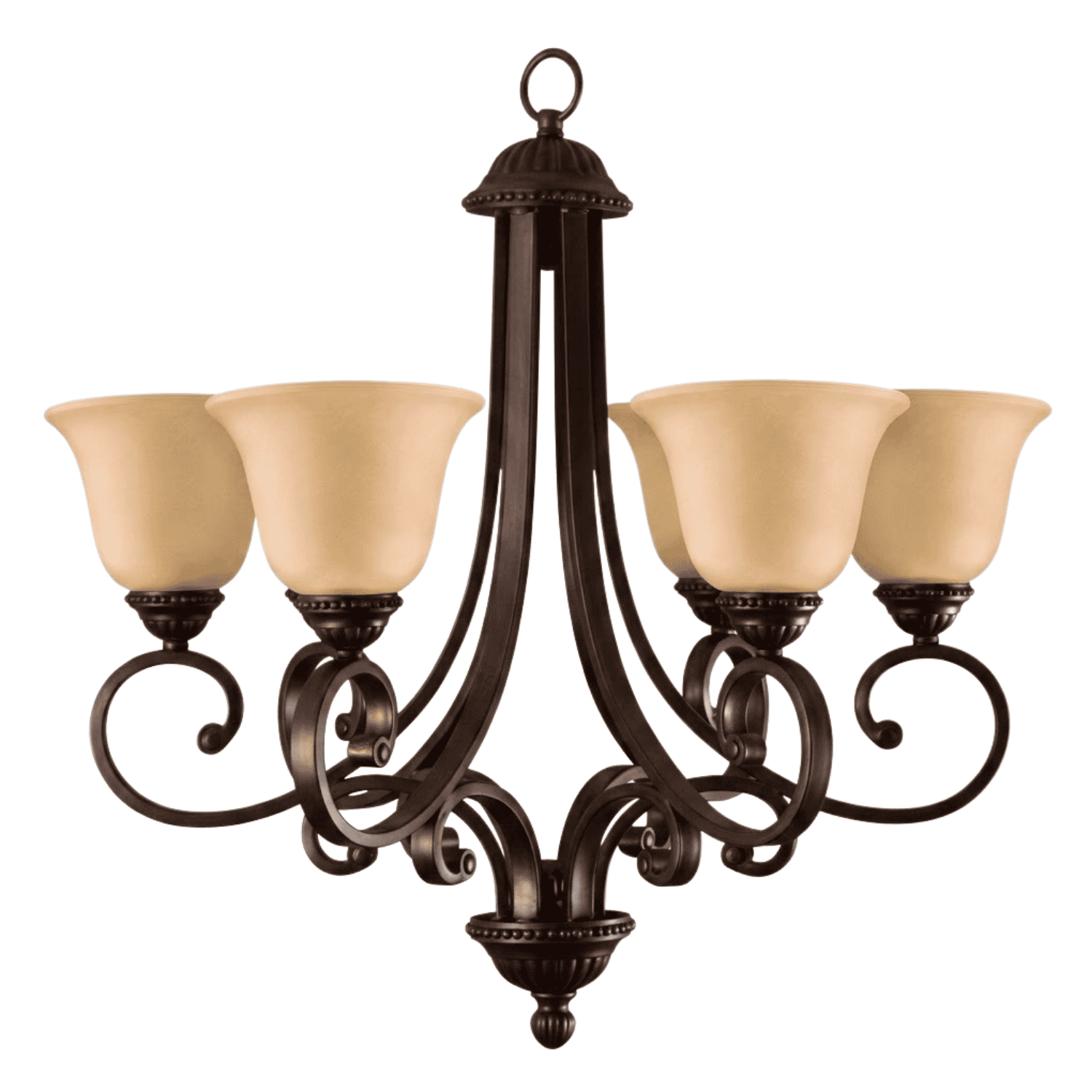 Alpine Series 6 Light Chandelier - Stylish Chandeliers in Rubbed Bronze