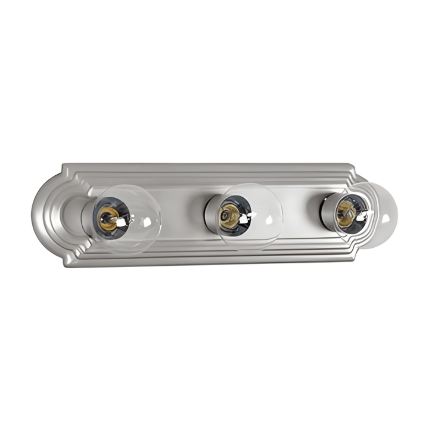 3-Light Racetrack Vanity - Refined Vanities in Brushed Nickel