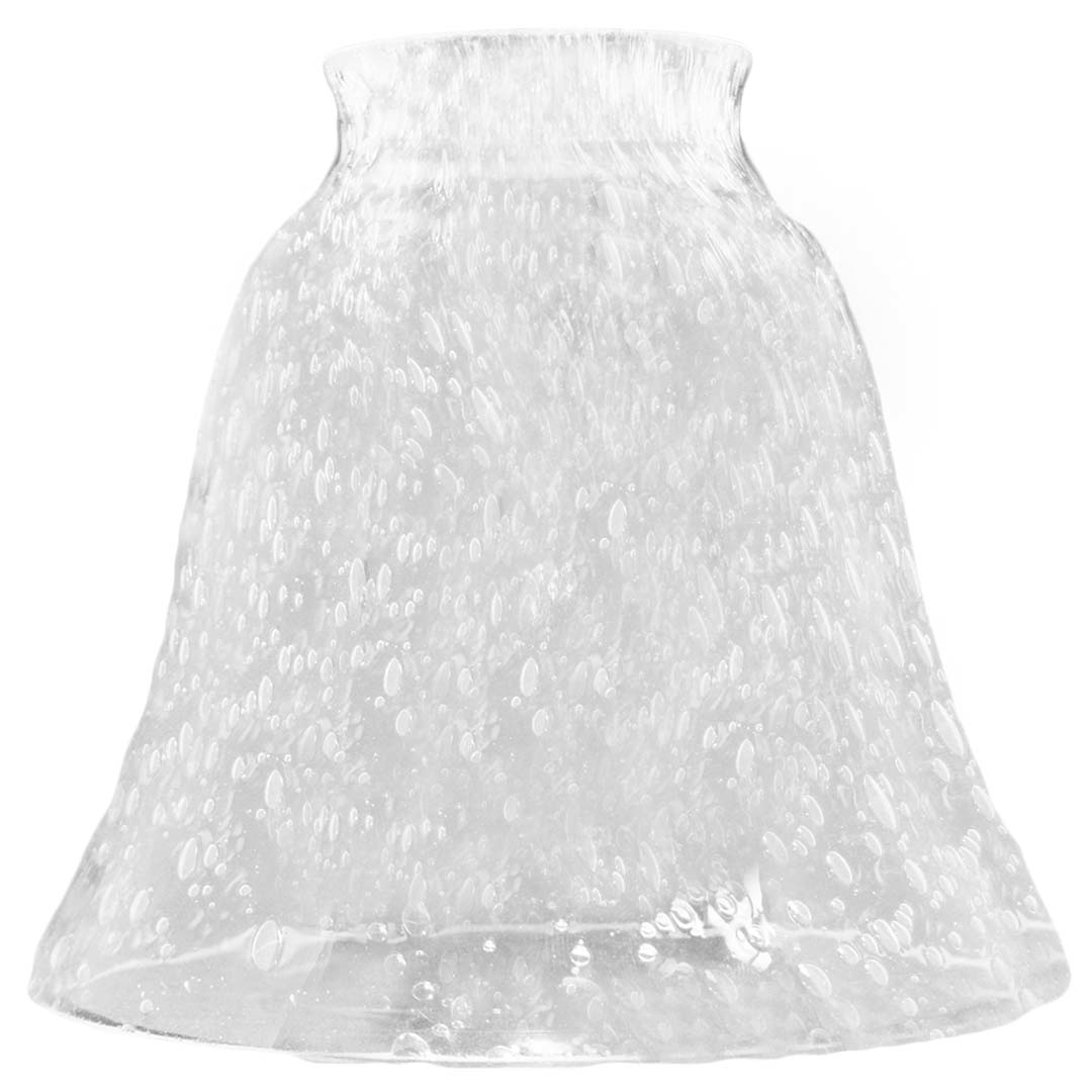 2.25'' Clear Seeded Glass Shade - Decorative Fan Glass