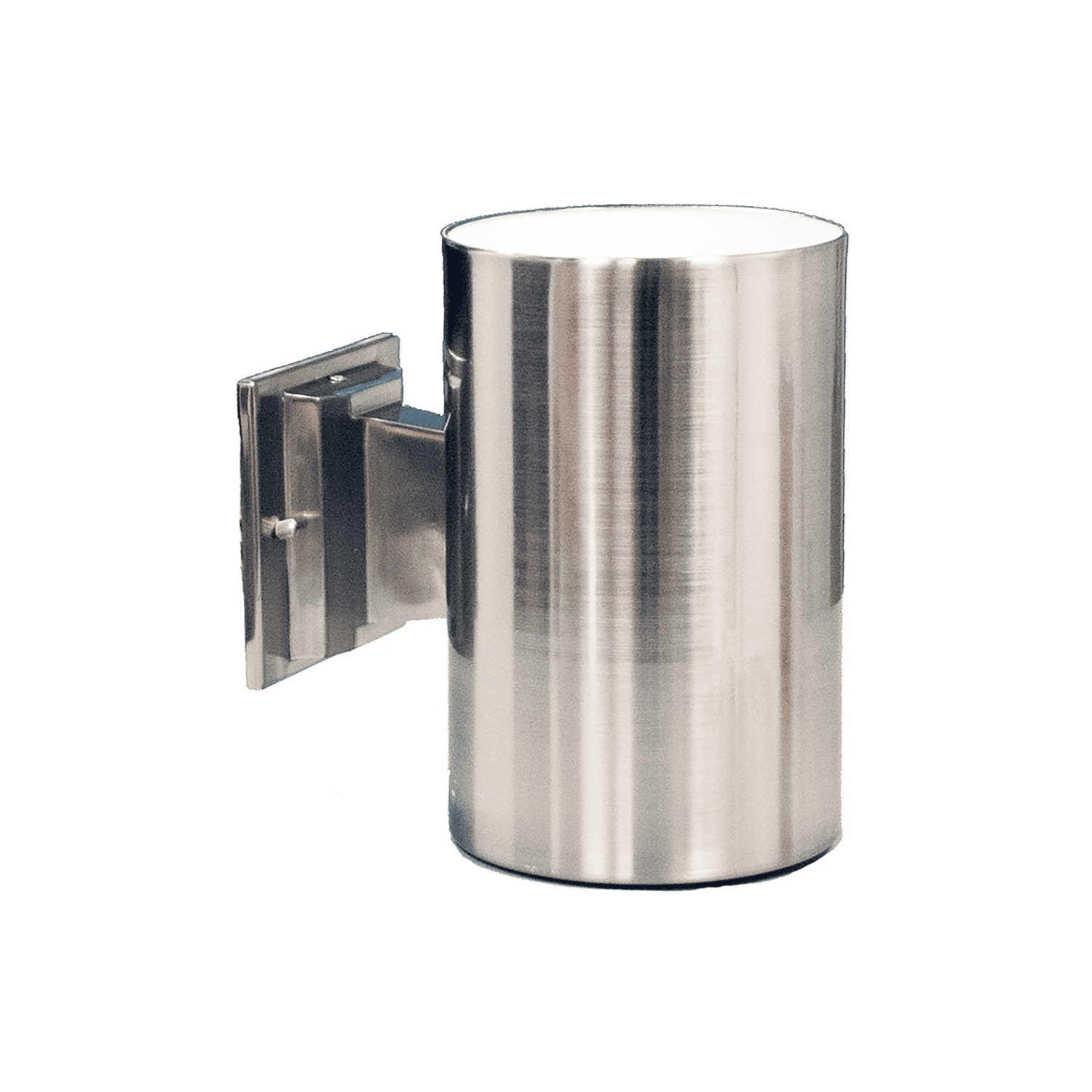 1-Light Large Dark Sky Cylinder Wall Mount - Statement-Making Exterior in Brushed Nickel