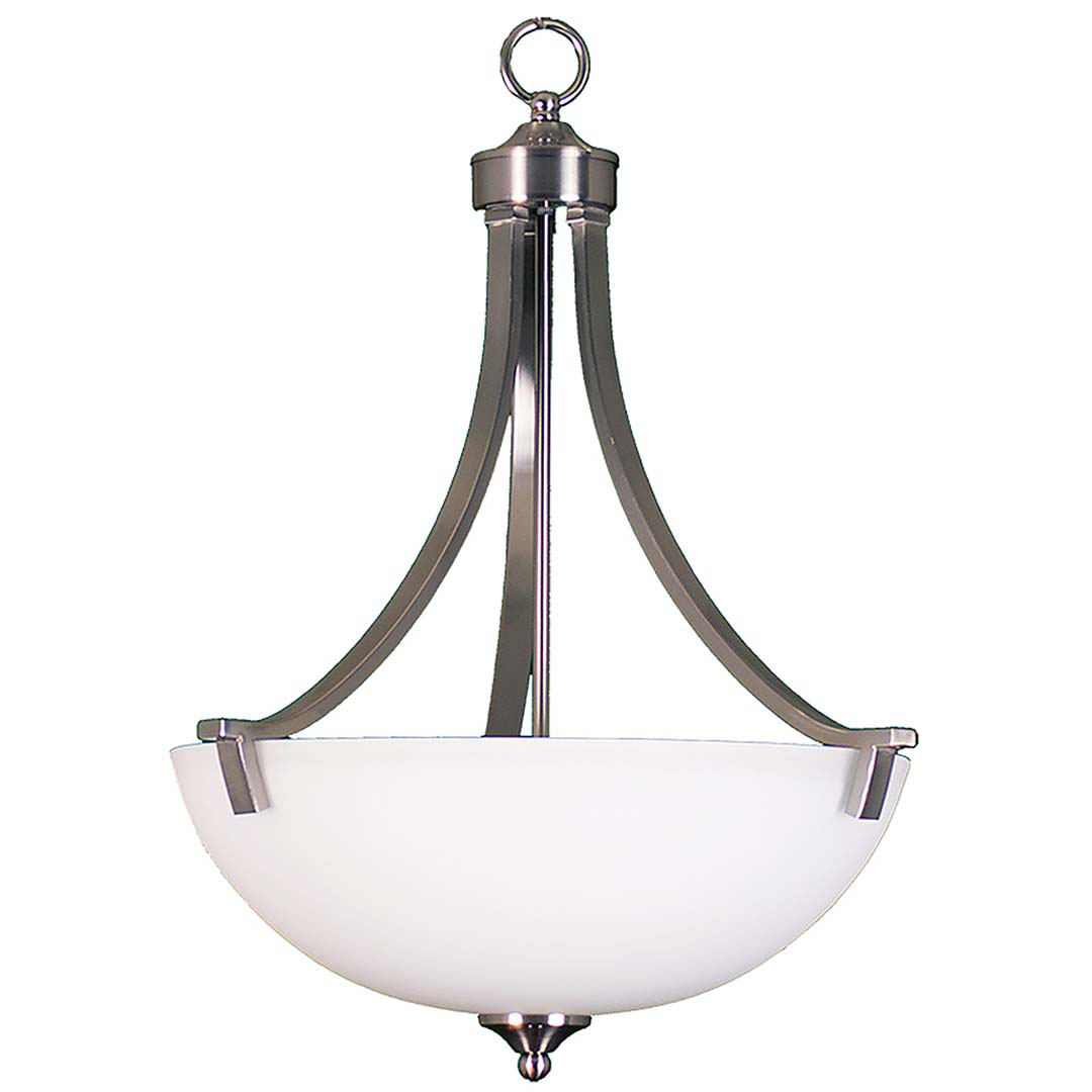 Victoria 3-Light Entry - White Glass - Clean-Line Pendants