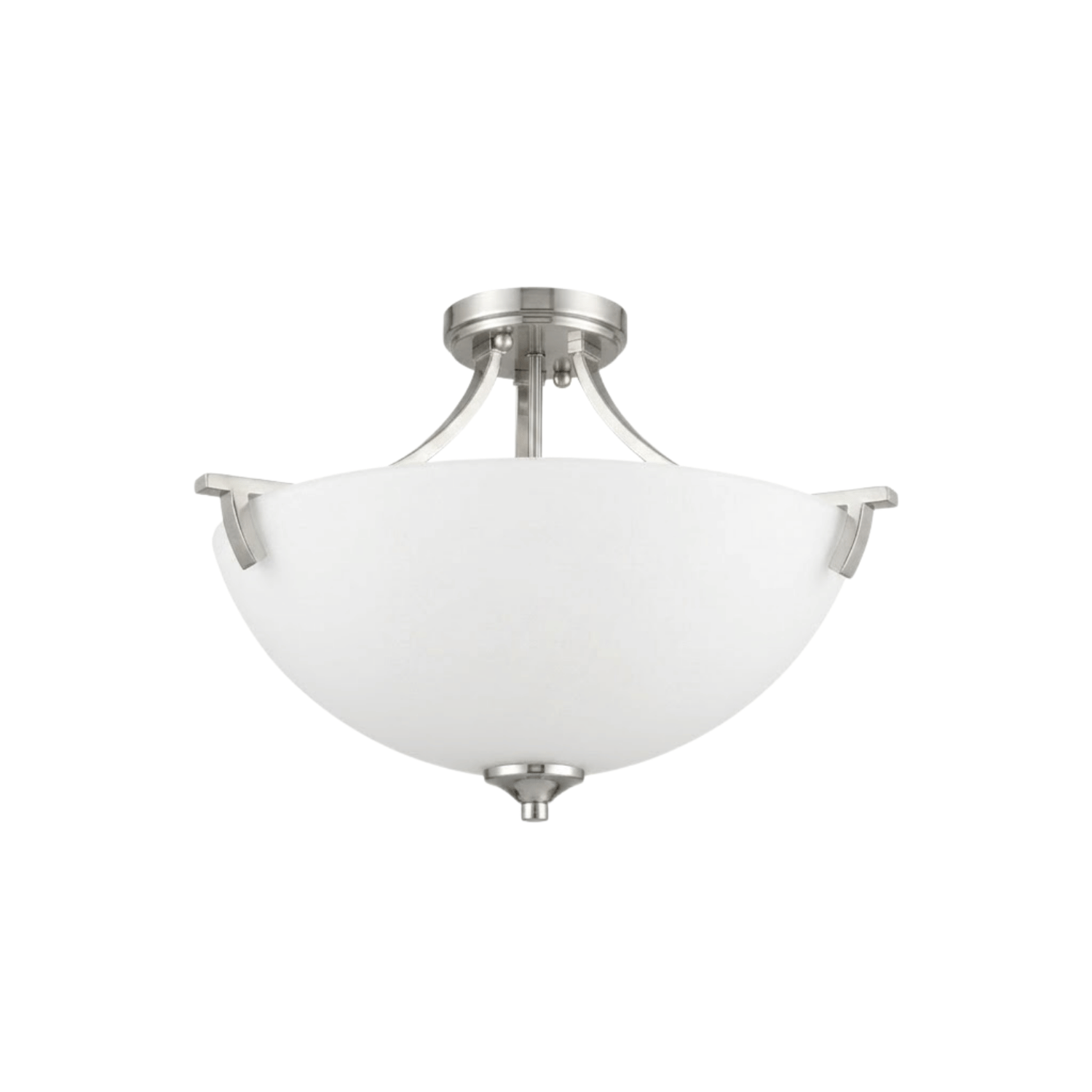 Victoria 3-Light Semi Flush Entry White Glass - Decorative Ceiling Mounts