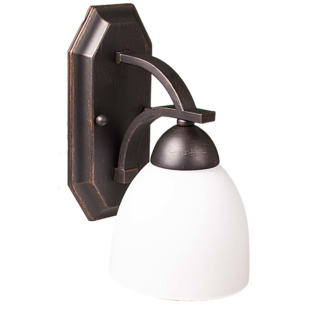 Victoria 1-Light Wall Sconce White Glass - Elegant Wall Sconces