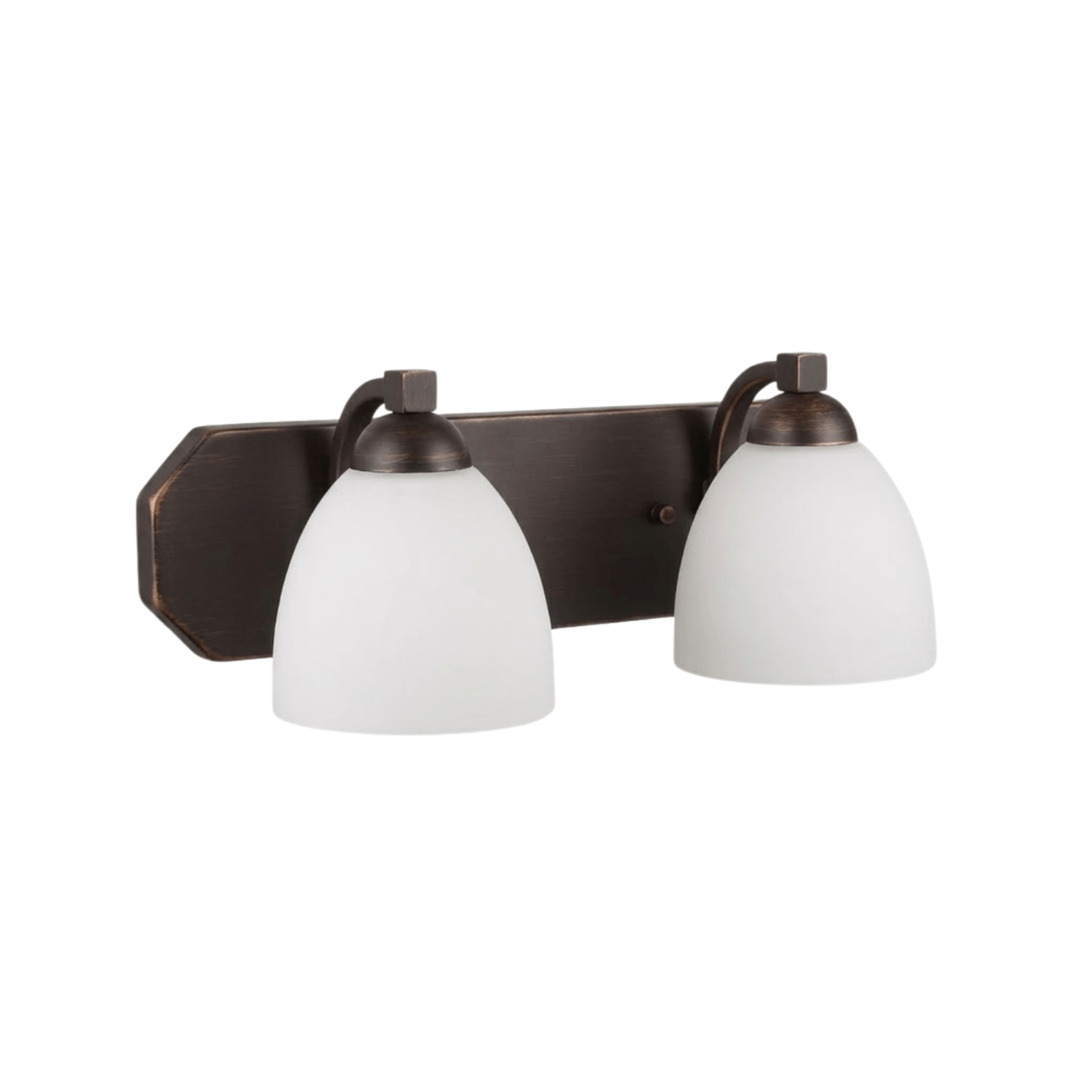 2-Light Contemporary Vanity White Glass - Contemporary Vanities