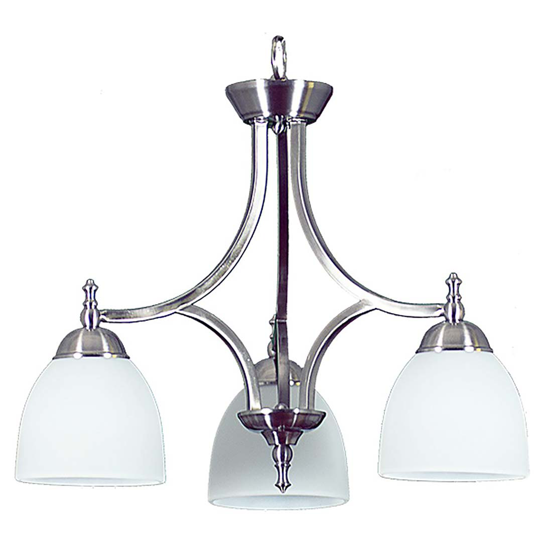 Dallas 3-Light Down Chandelier/Nook-NK - Sleek Chandeliers