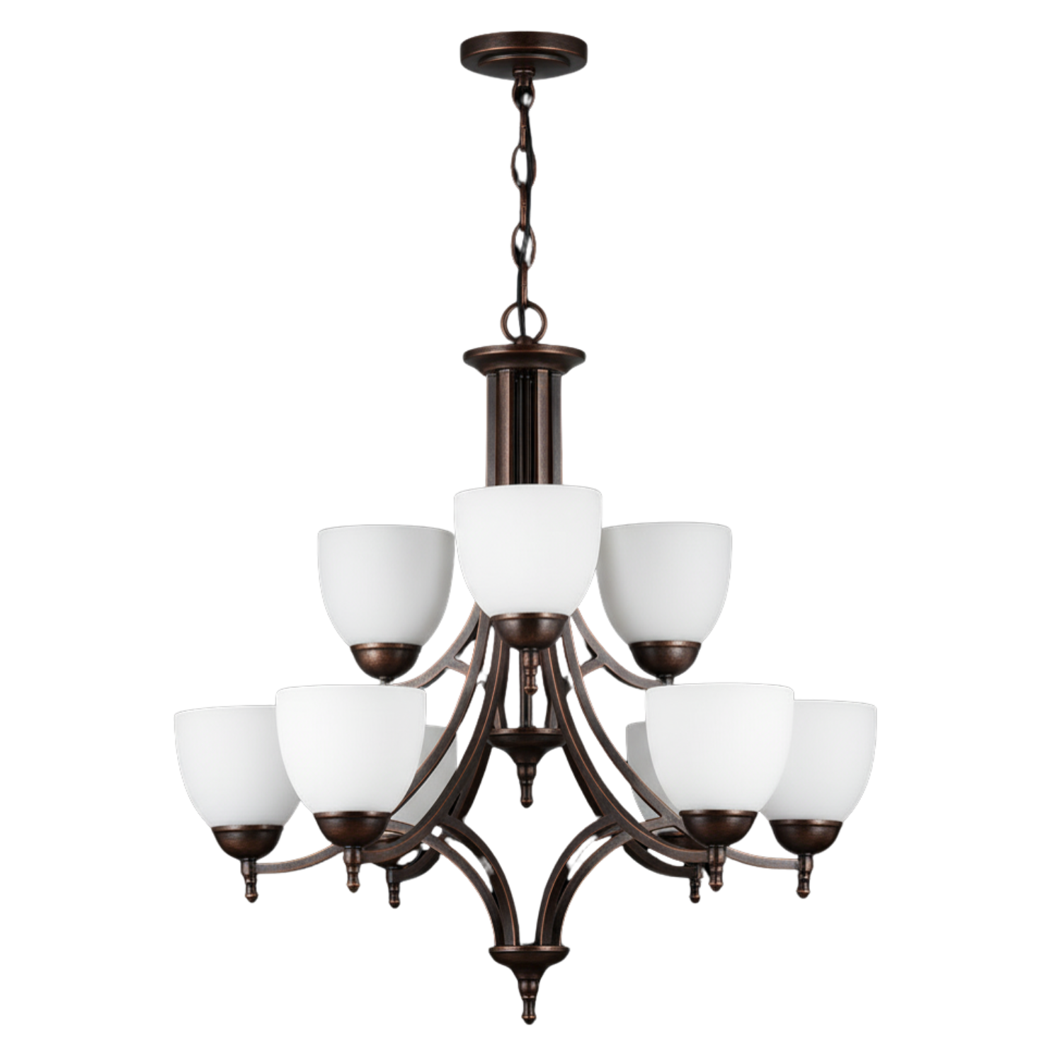 Austin Upgrade 9-Light Chandelier - Contemporary Chandeliers in Rubbed Bronze