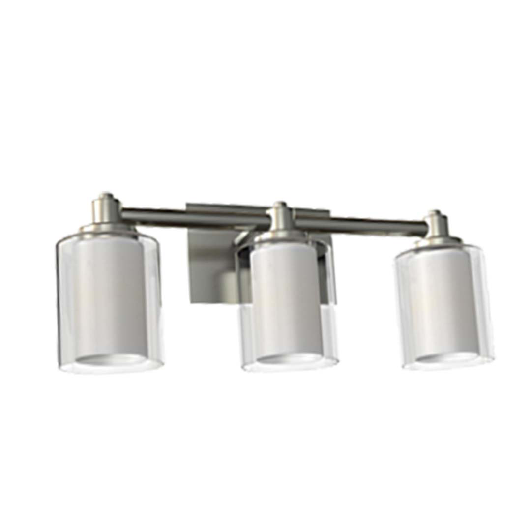 Sonora 3-Light Vanity Clear & White Glass - Functional Vanities
