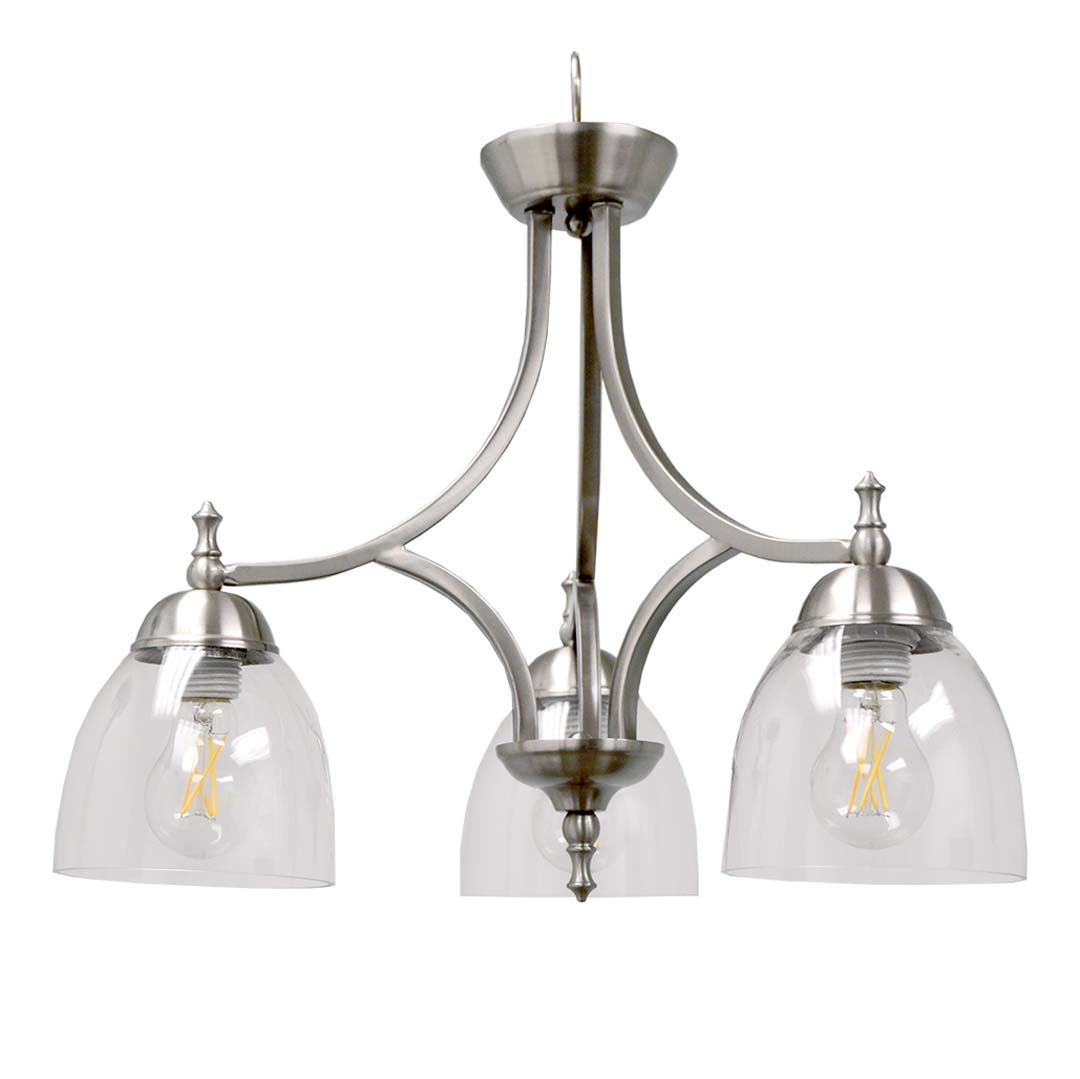 Dallas 3-Light Down Chandelier/Nook-NK - Versatile Chandeliers