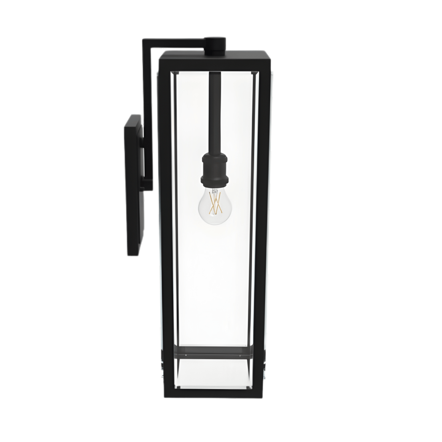 Trivor Extra Large Clear Glass Cube Coach Light - TBK