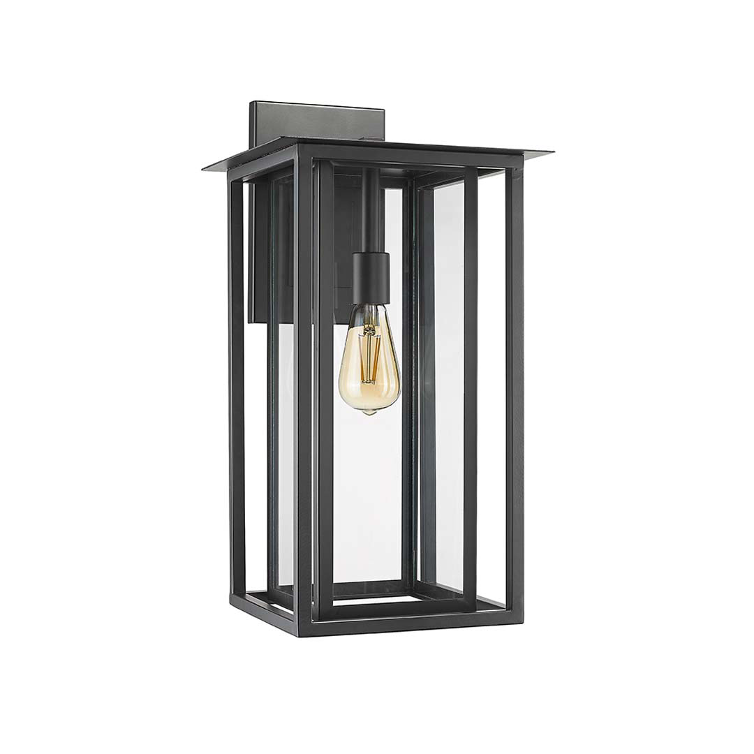 Musa Large Coach Light - Matte Black - Clear Glass - Sleek Exterior