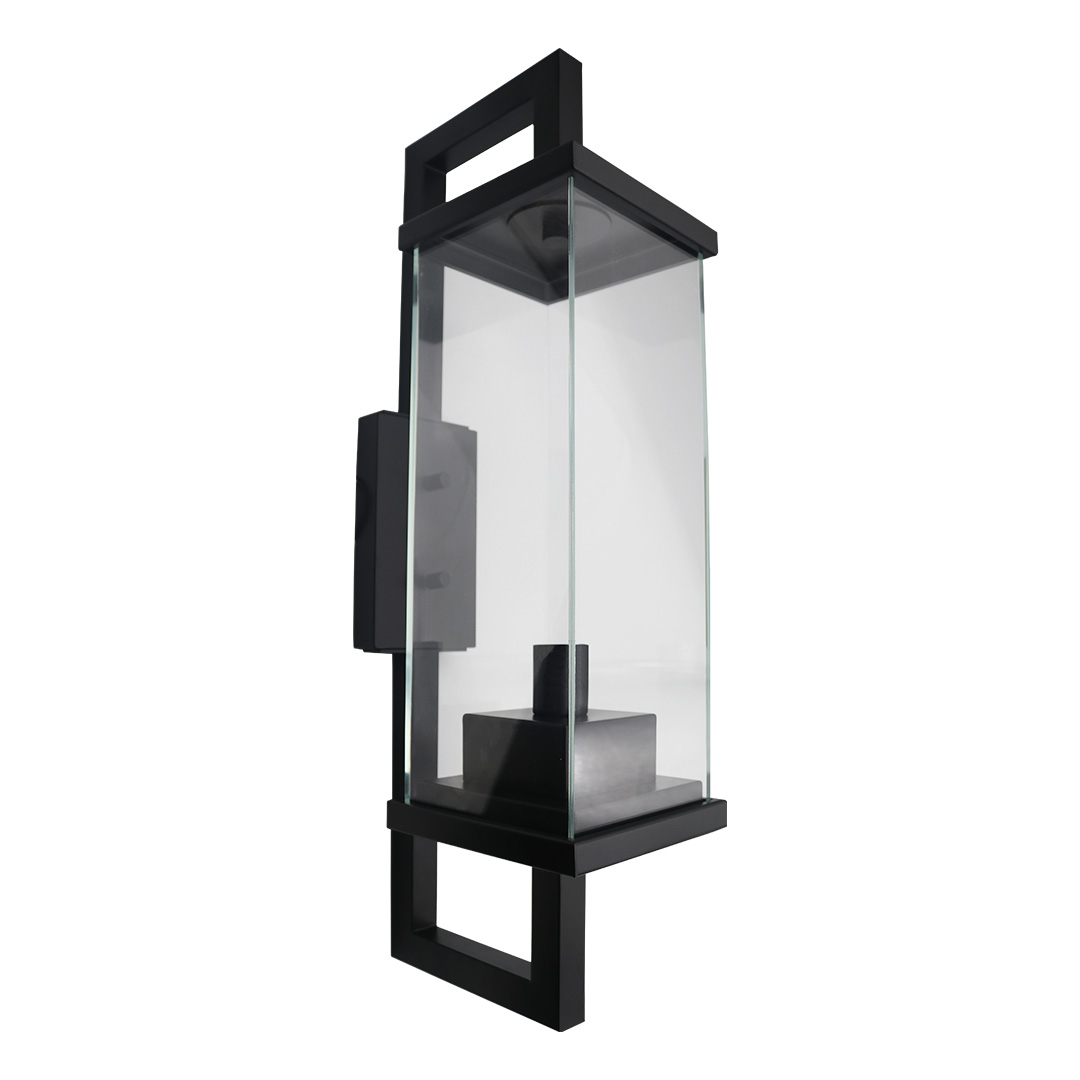 Large Modern Coach Light - Refined Exterior in Matte Black