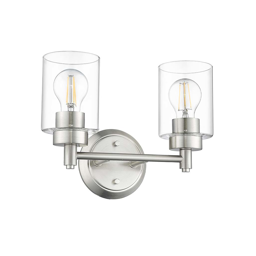 Mincio 2-Light Clear Glass Vanity - Chic Vanities