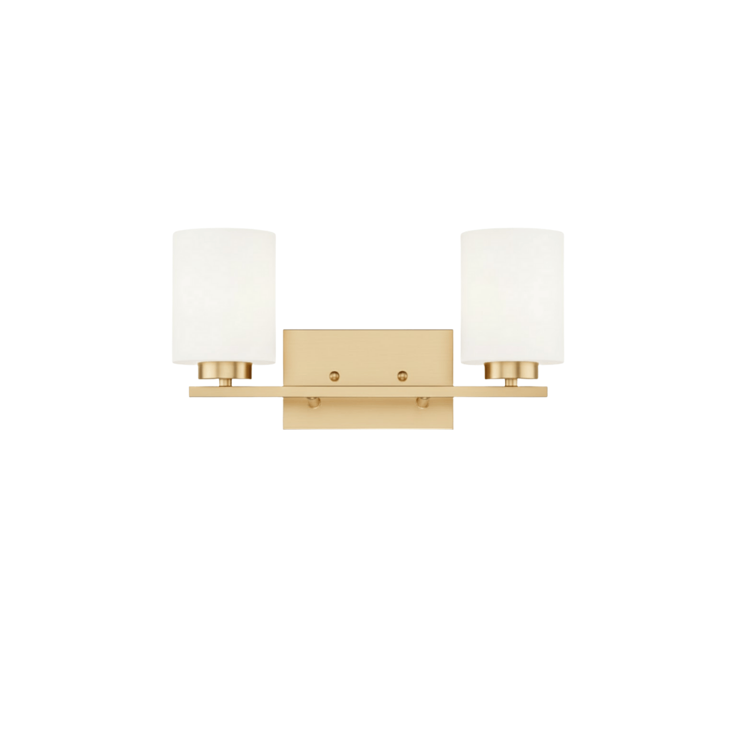 2-Light White Glass Vanity - CG