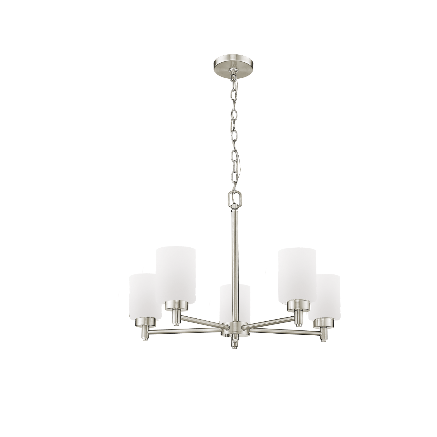 Mincio 5-Light White Glass Chandelier - NK