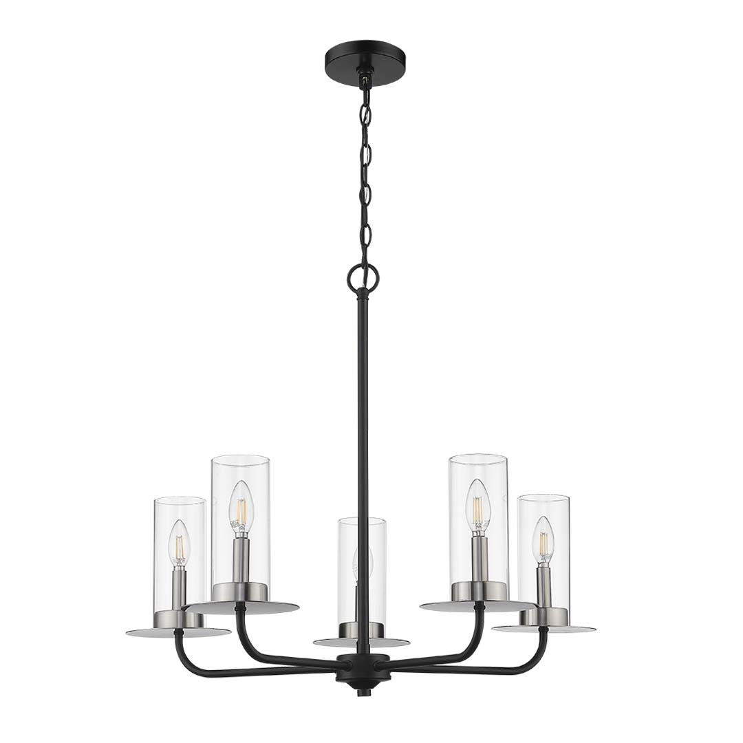 5-Light Aura Two-Toned Chandelier - Sophisticated Chandeliers