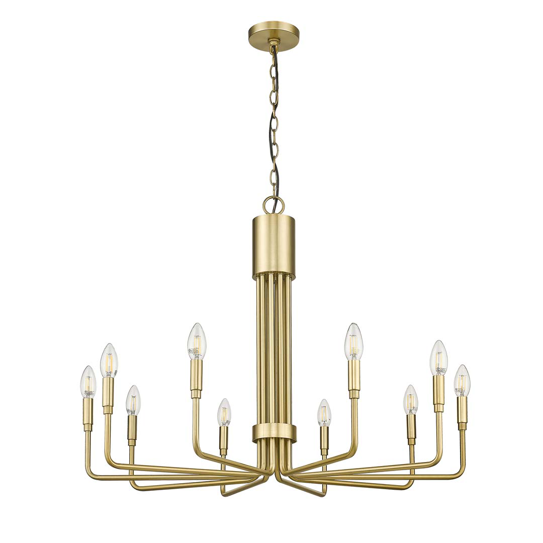 Alph 10-Light Flat Bottom Chandelier(E12) - Classic Chandeliers