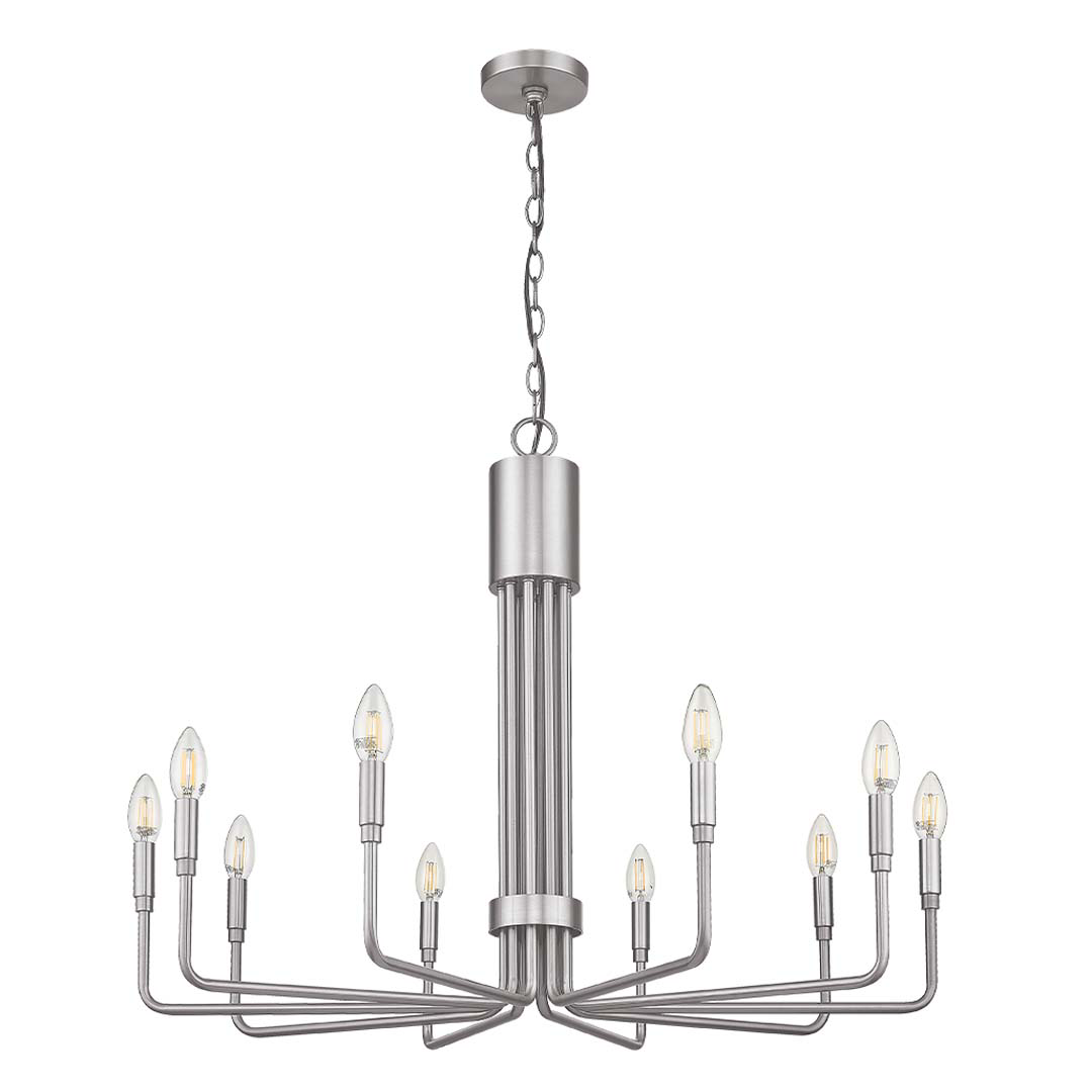 Alph 10-Light Flat Bottom Chandelier(E12) - Classic Chandeliers