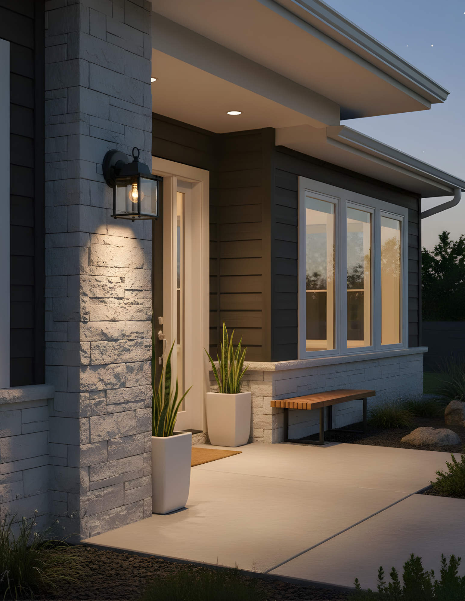 Patio Light-BK - Cast Alum - Refined Exterior