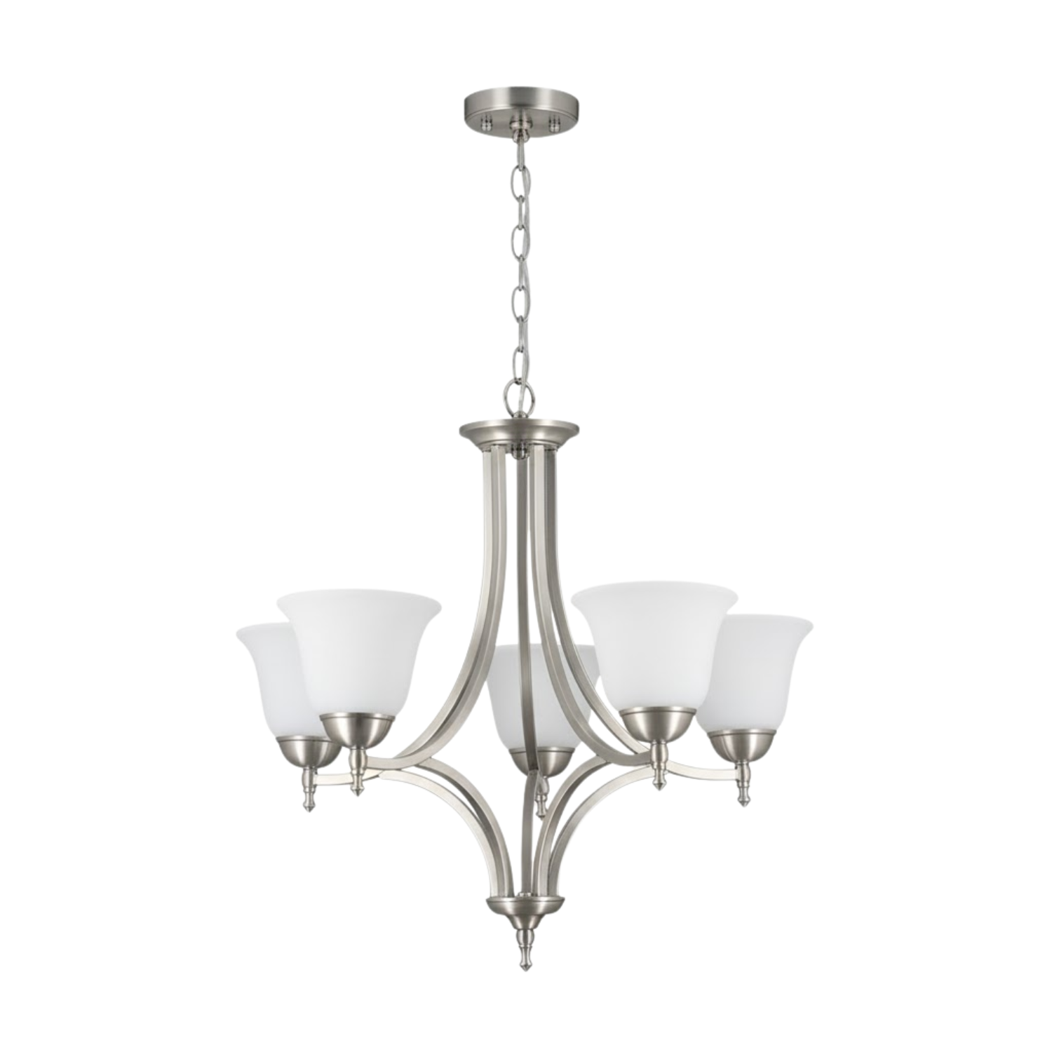 Dallas Upgrade 5-Light Chandelier - Decorative Chandeliers in Brushed Nickel