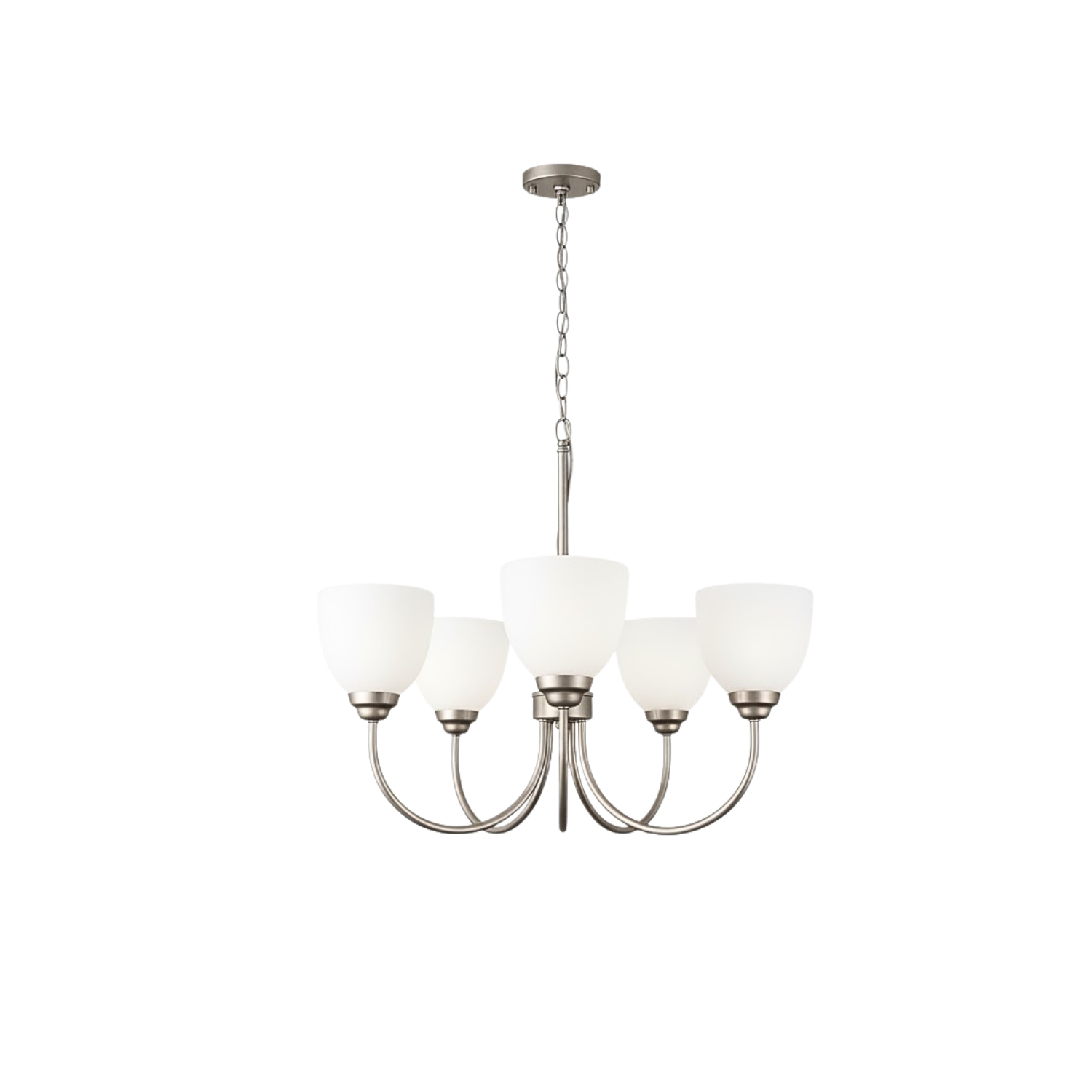 Laredo 5-Light Chandelier - White Glass - Eye-Catching Chandeliers