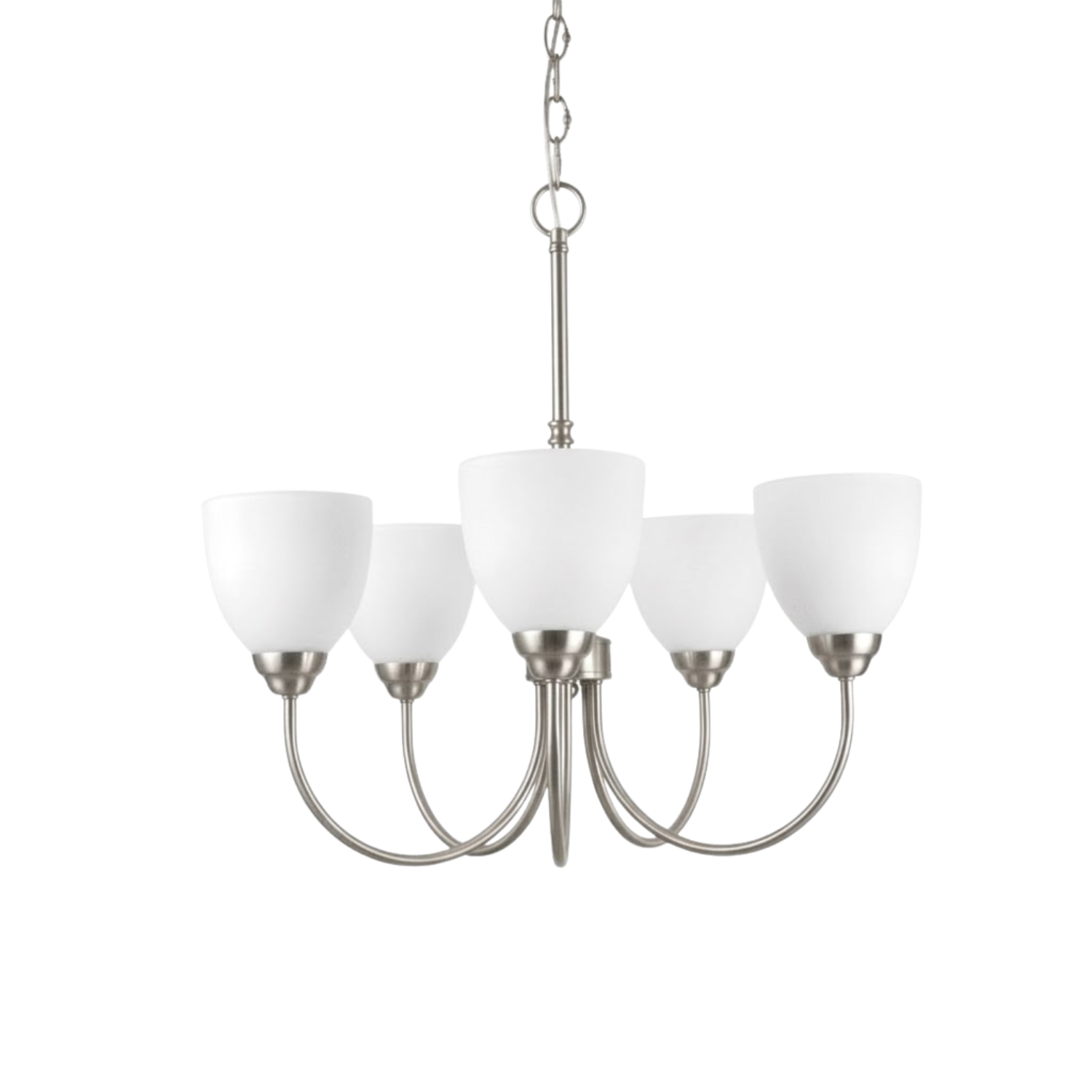 Laredo 5-Light Chandelier - White Glass - Eye-Catching Chandeliers