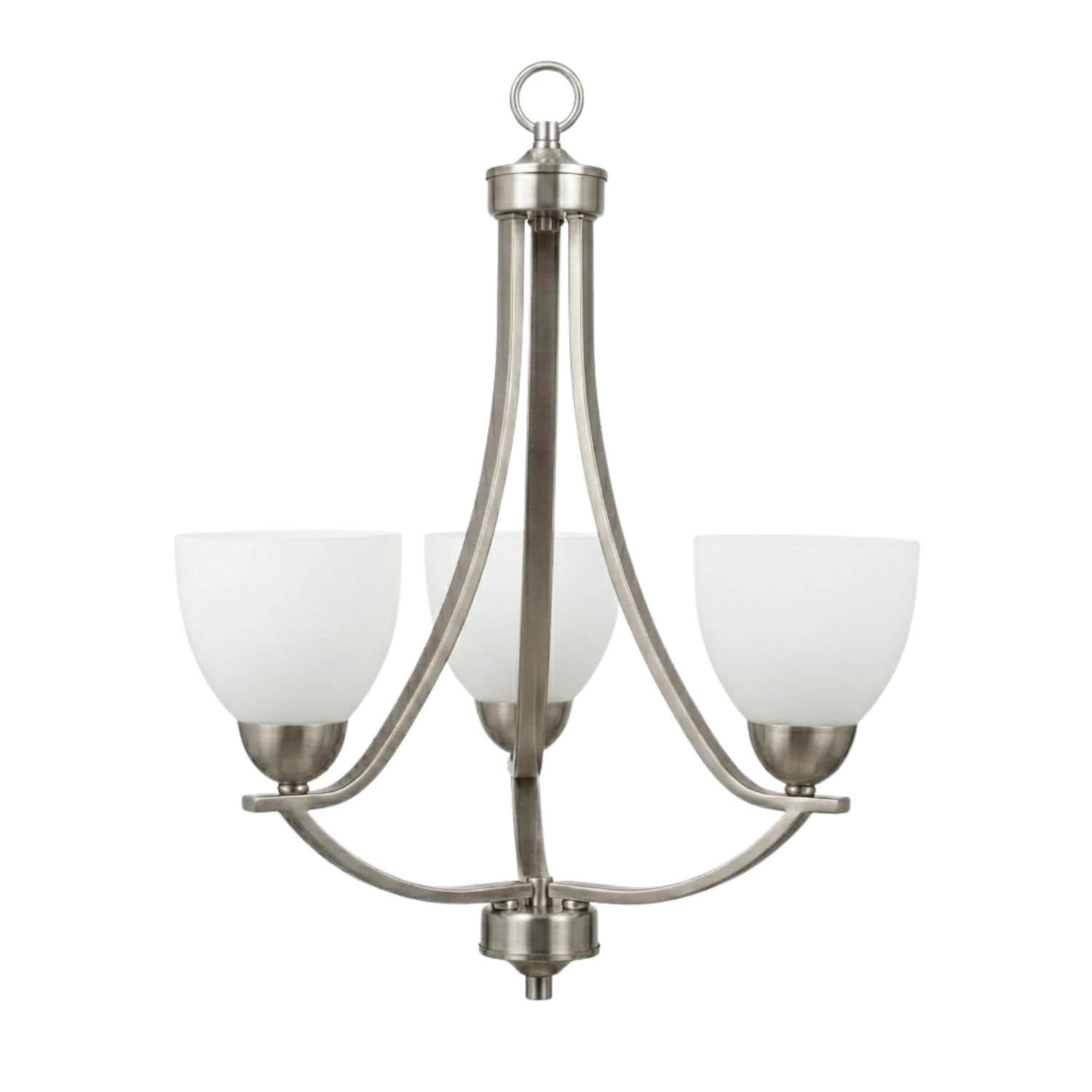 Victoria 3-Light Chandelier White Glass - Refined Chandeliers