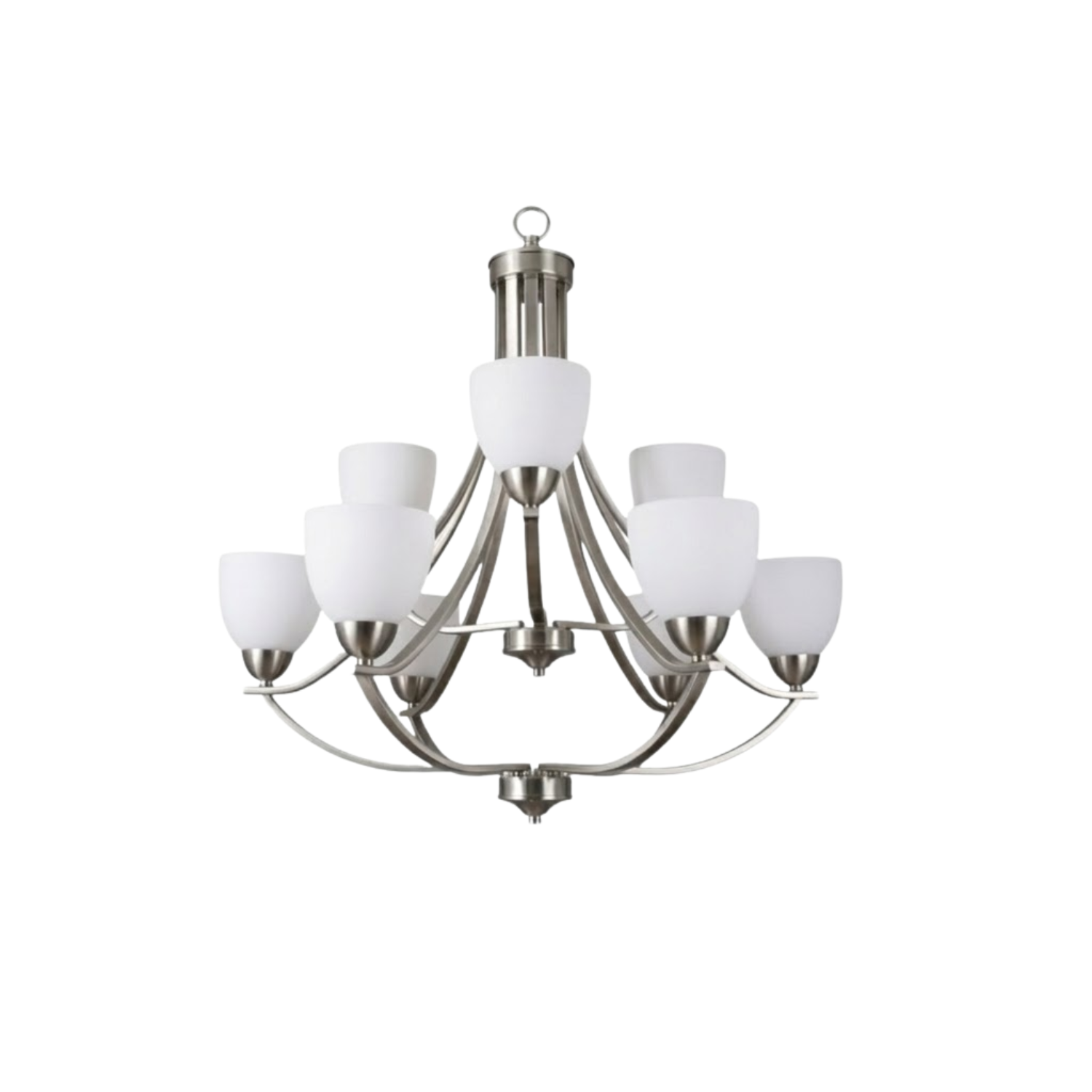 Victoria 9-Light Chandelier White Glass - High-Design Chandeliers