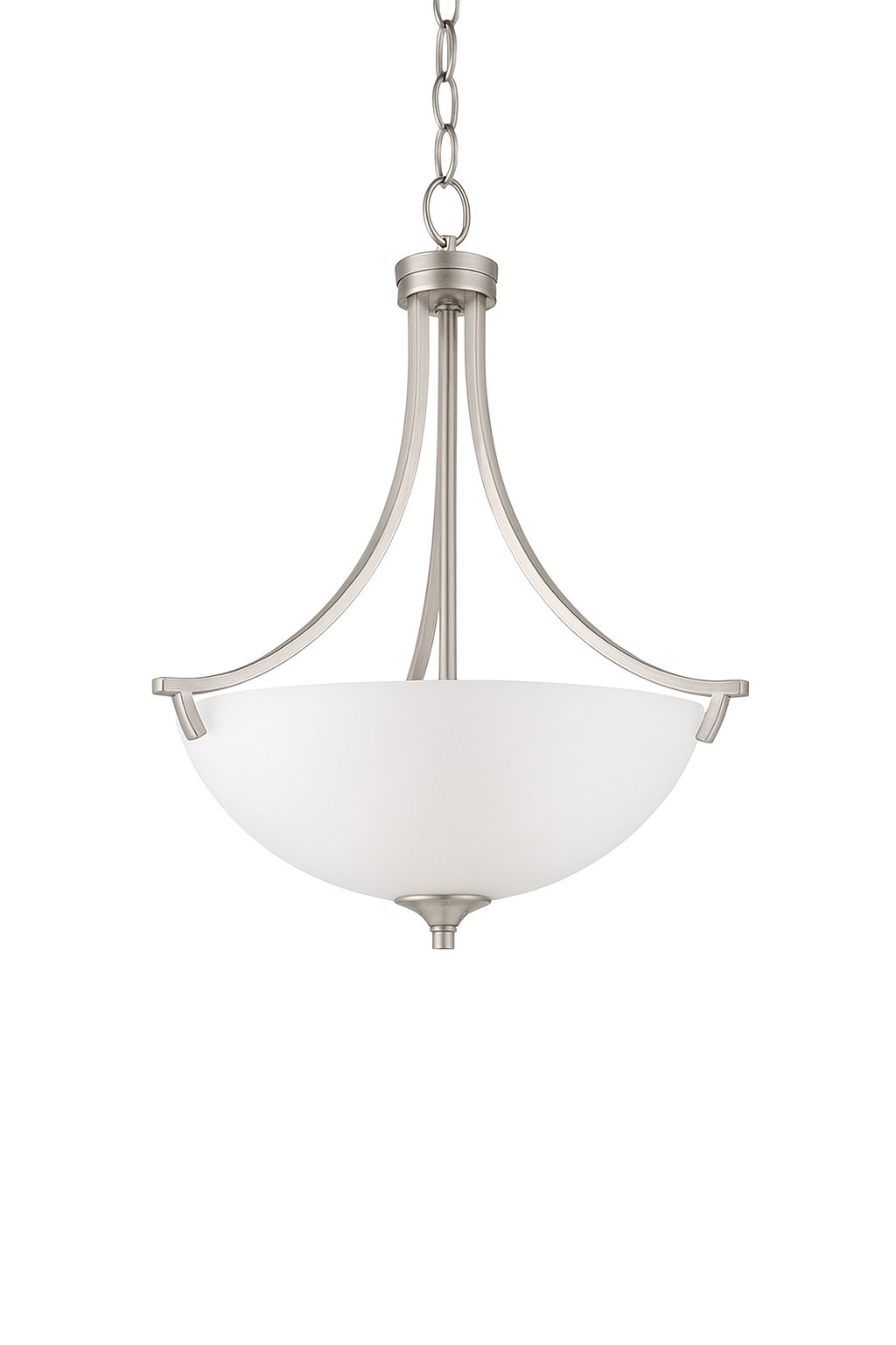 Victoria 3-Light Entry - White Glass - Clean-Line Pendants
