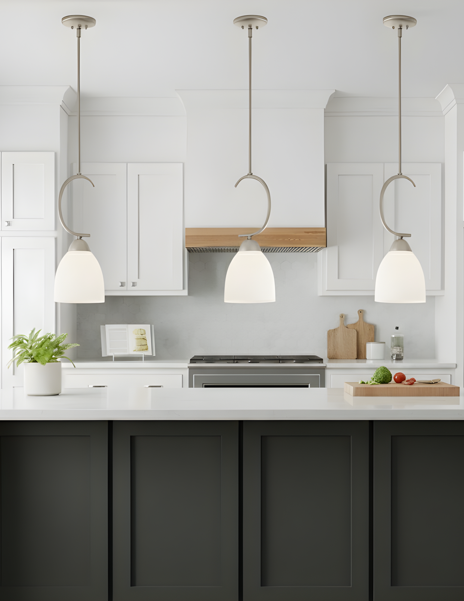 Victoria 1-Light Mini Pendant - White Glass Included - Decorative Pendants