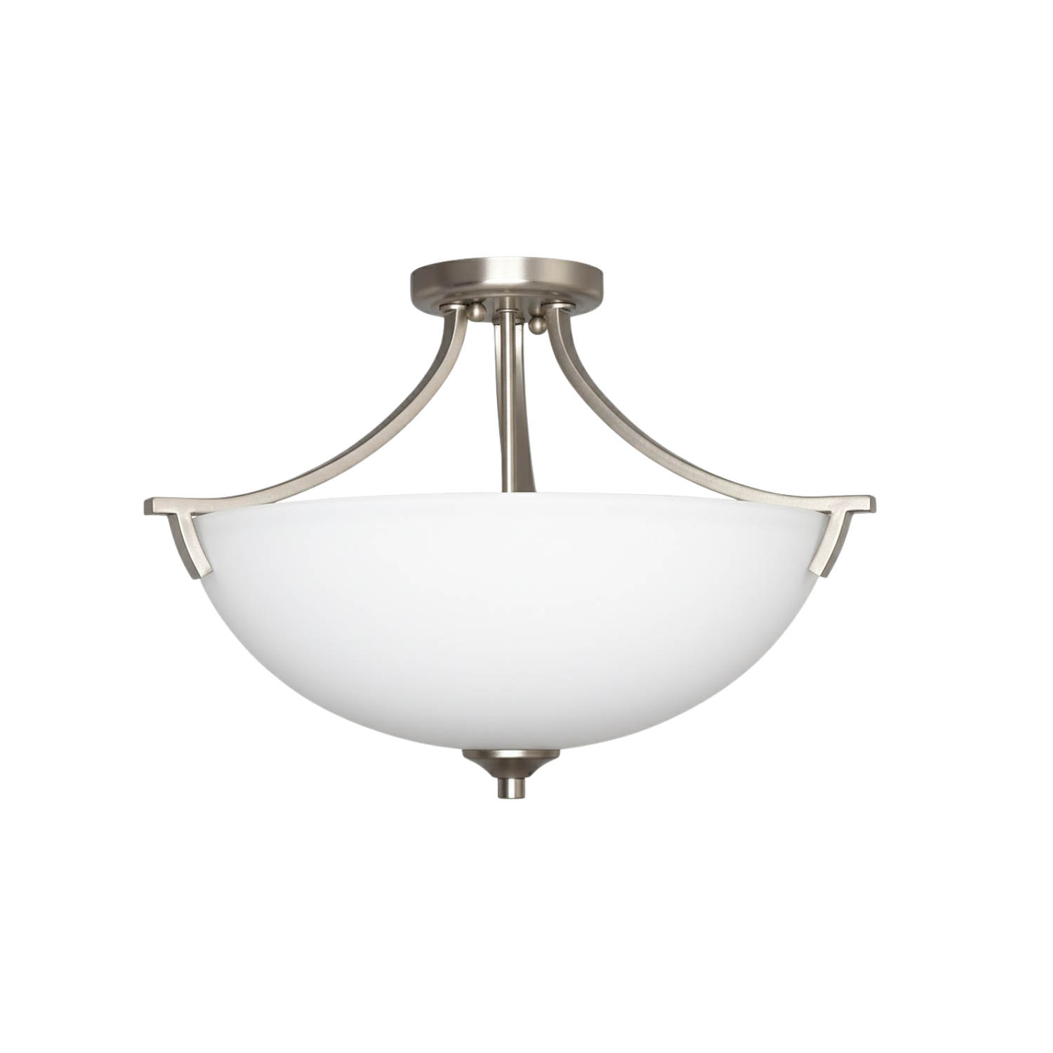 Victoria 3-Light Semi Flush Entry White Glass - Decorative Ceiling Mounts