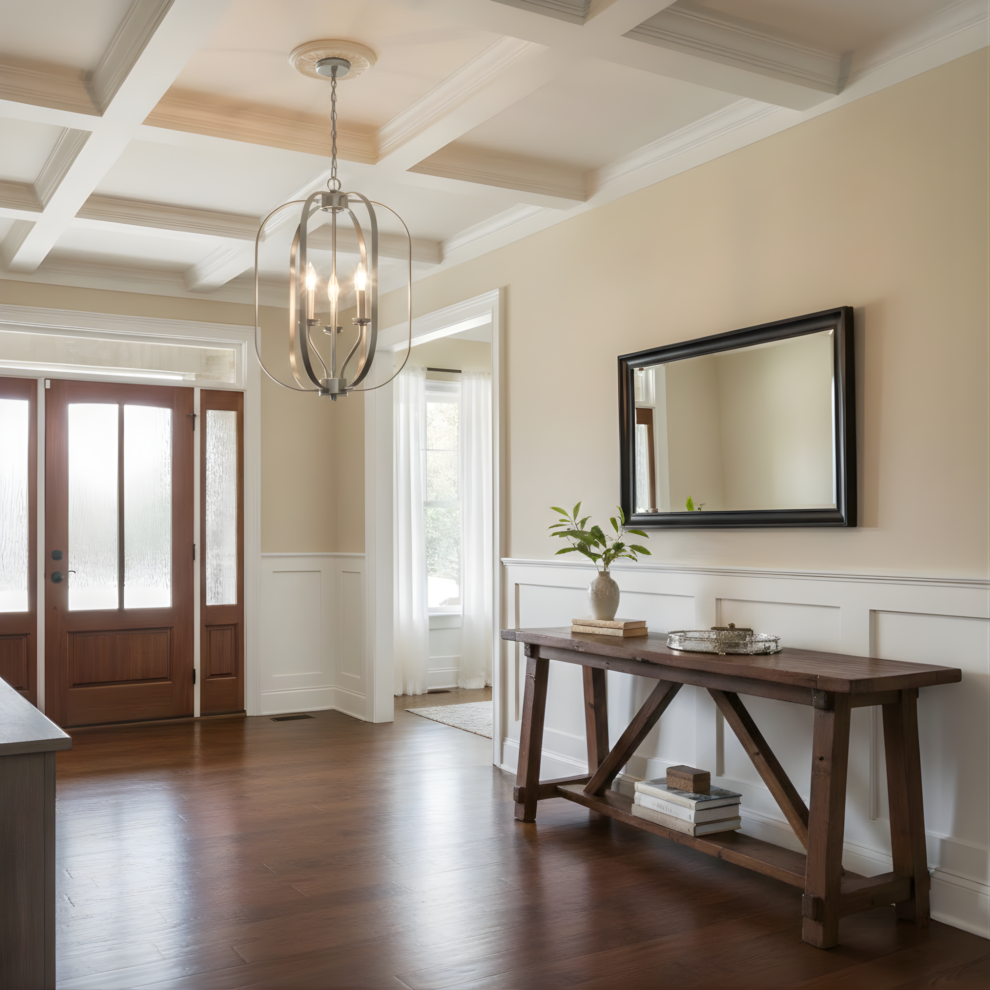 Victoria Series 3-Light Medium Entry Cage - Elegant Pendants