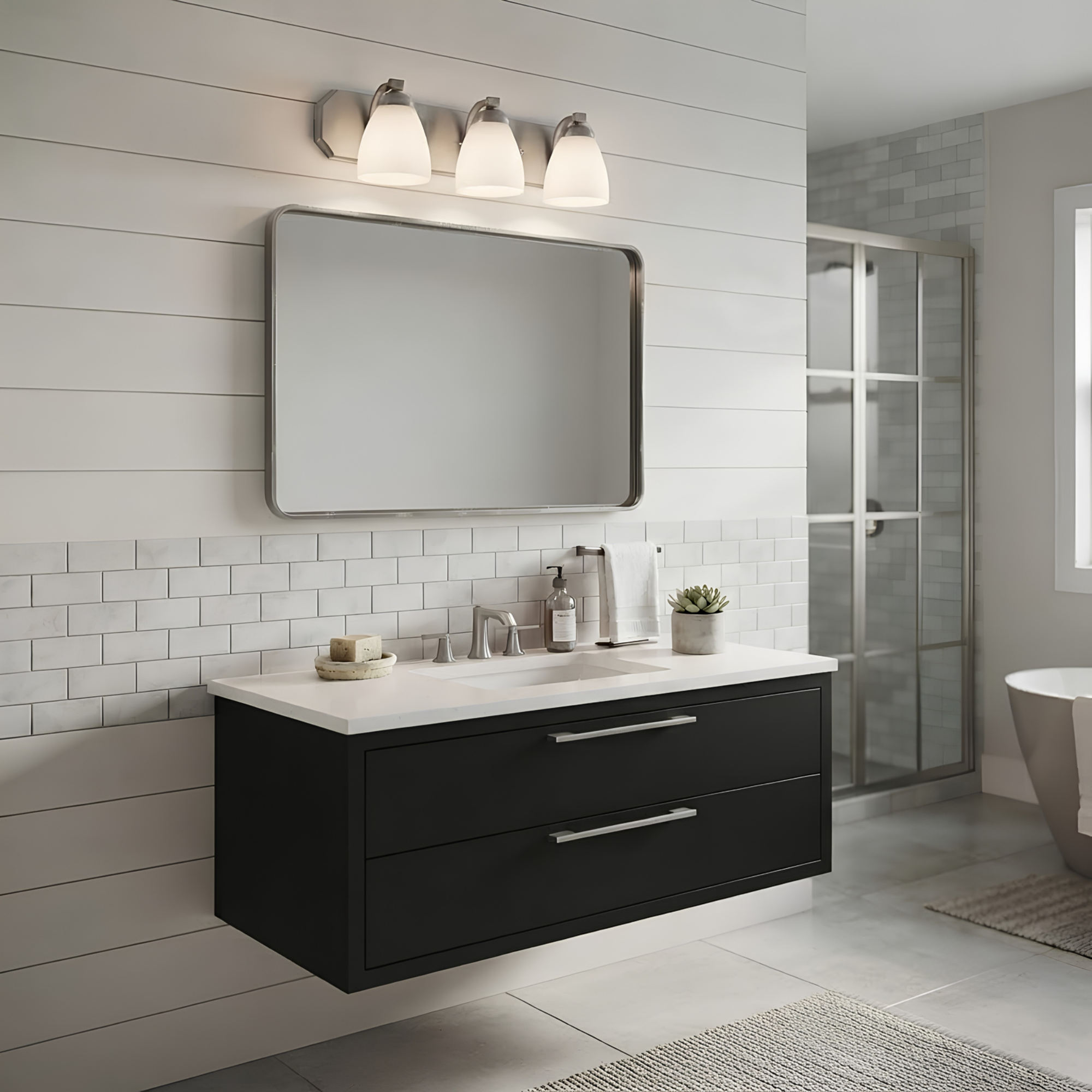 3-Light Contemporary Vanity Light - Chic Vanities
