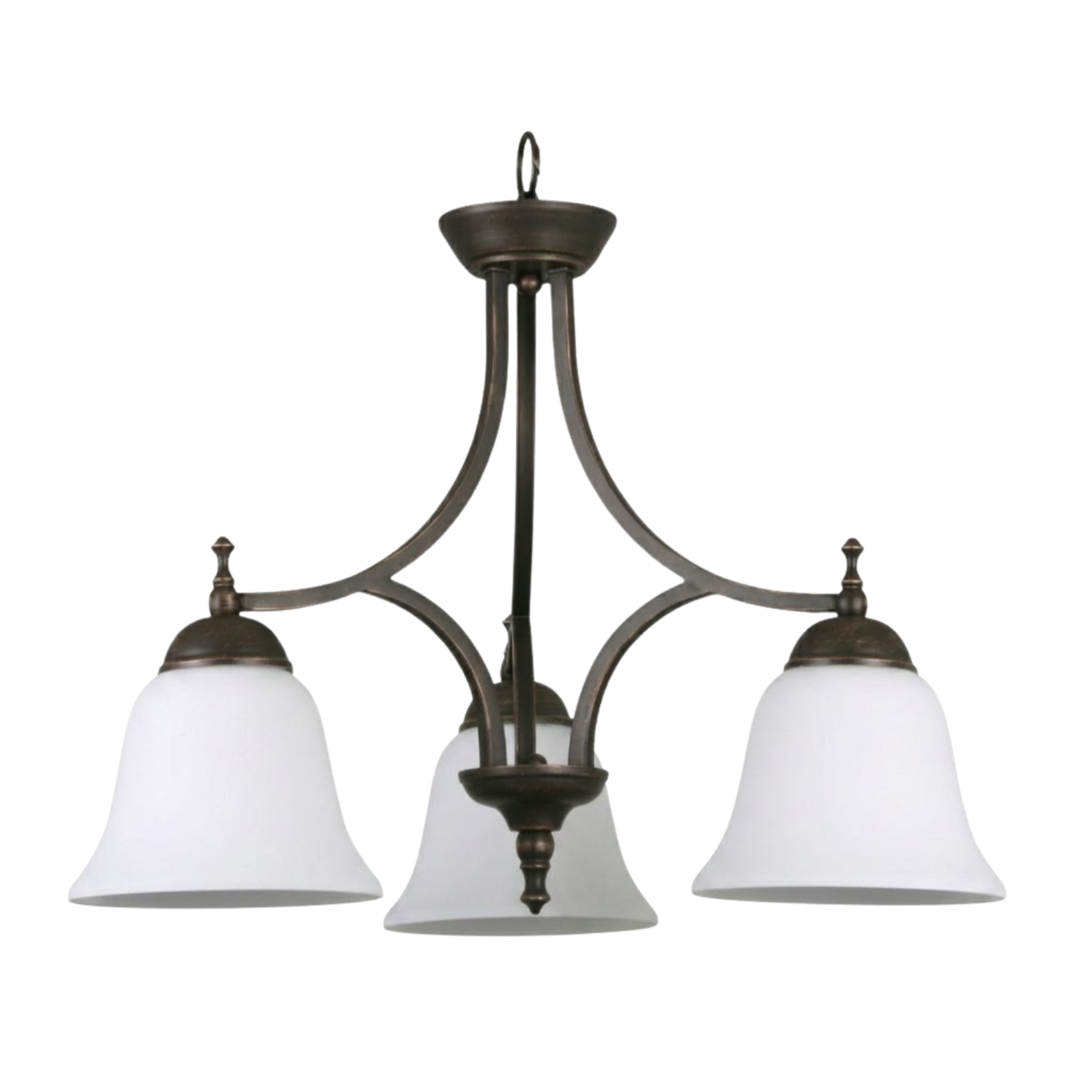 Austin 3-Light Down Chandelier/Nook - Transitional Chandeliers in Rubbed Bronze