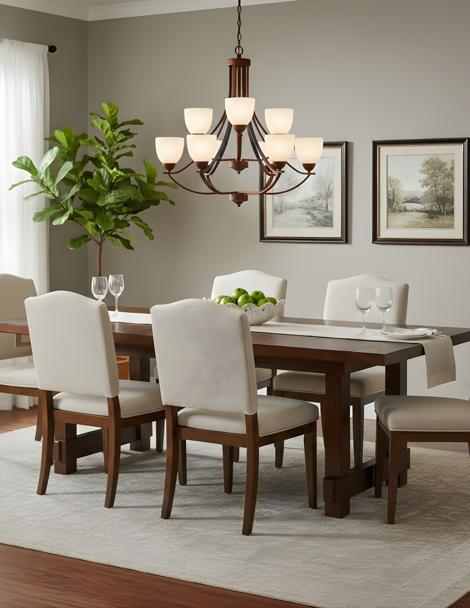 Victoria 9-Light Chandelier White Glass - High-Design Chandeliers