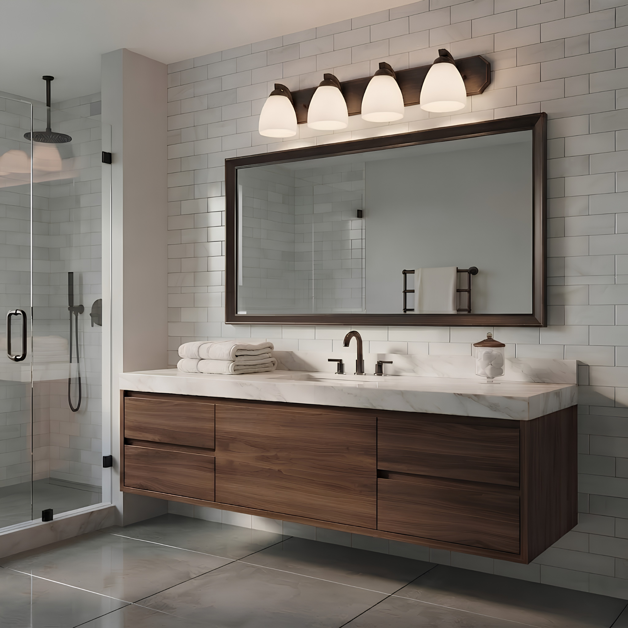 4-Light Contemporary Vanity Light - Functional Vanities