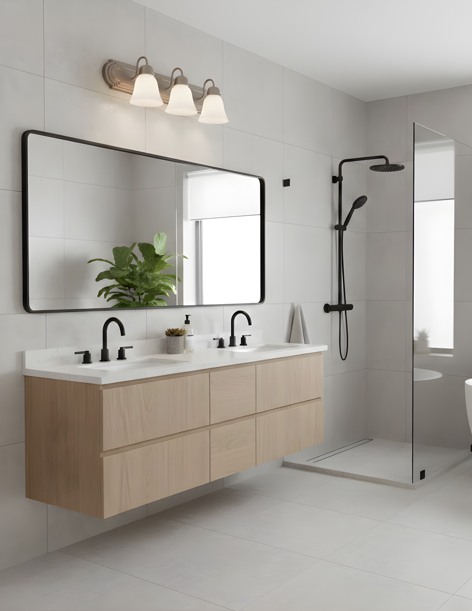 3-Light Racetrack w/Arms - G-423 - Elegant Vanities