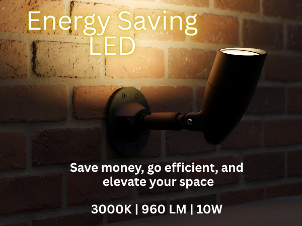 10W LED Small Bullet Flood Includes extension and base - Timeless Flood Lights in Black