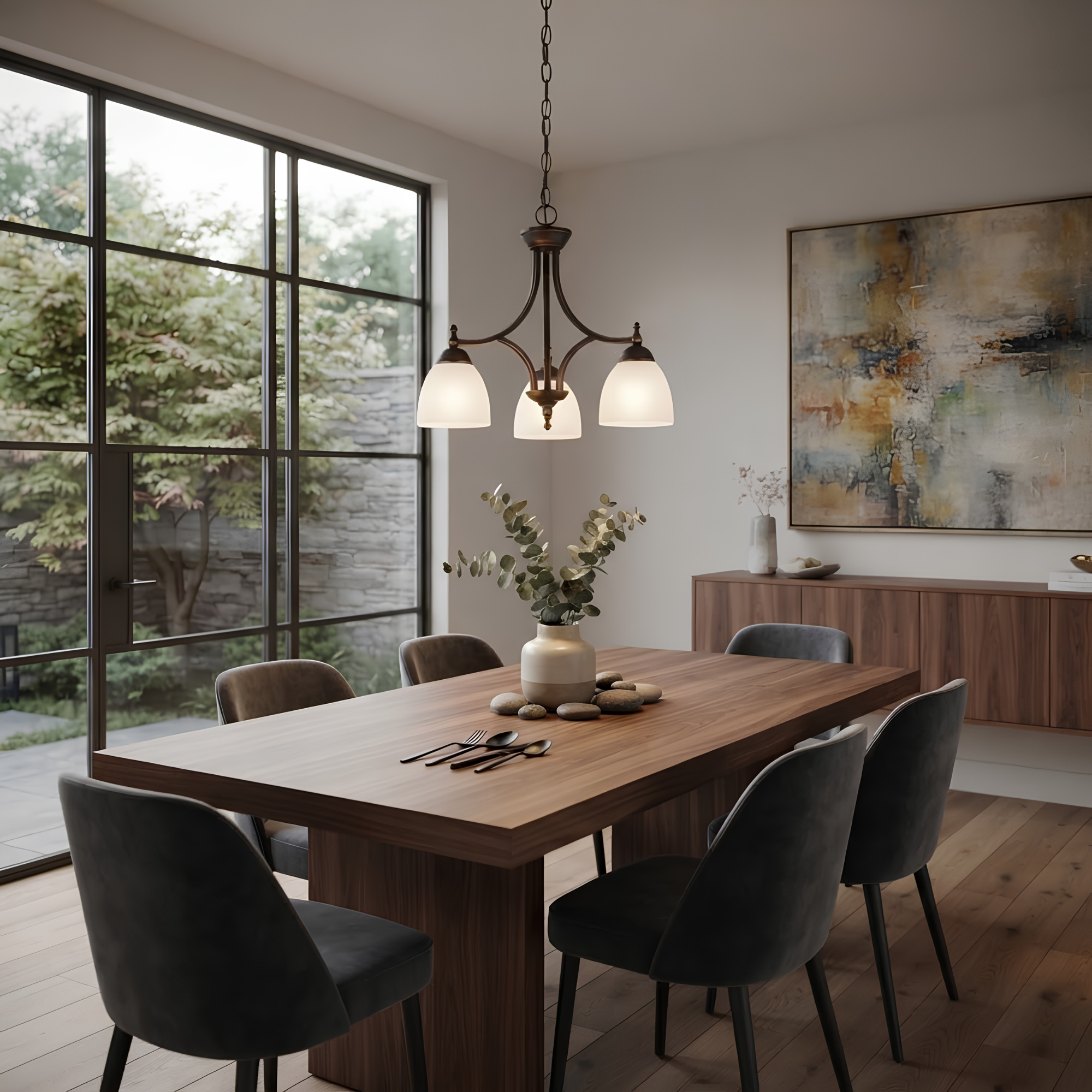 Austin 3-Light Down Chandelier/Nook-RB - Classic Chandeliers