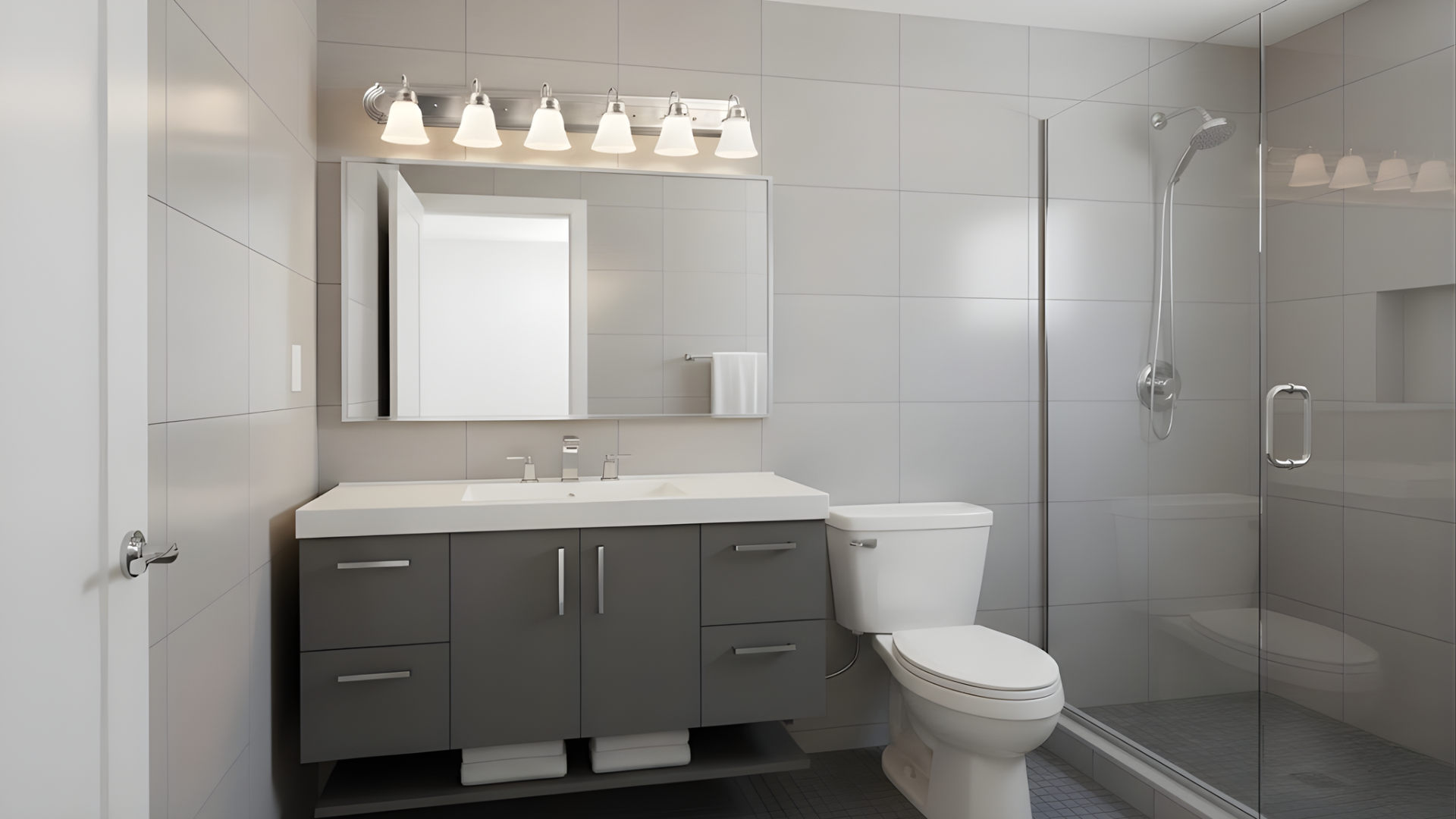 6-Light Racetrack w/Arms - G-423 - High-Design Vanities