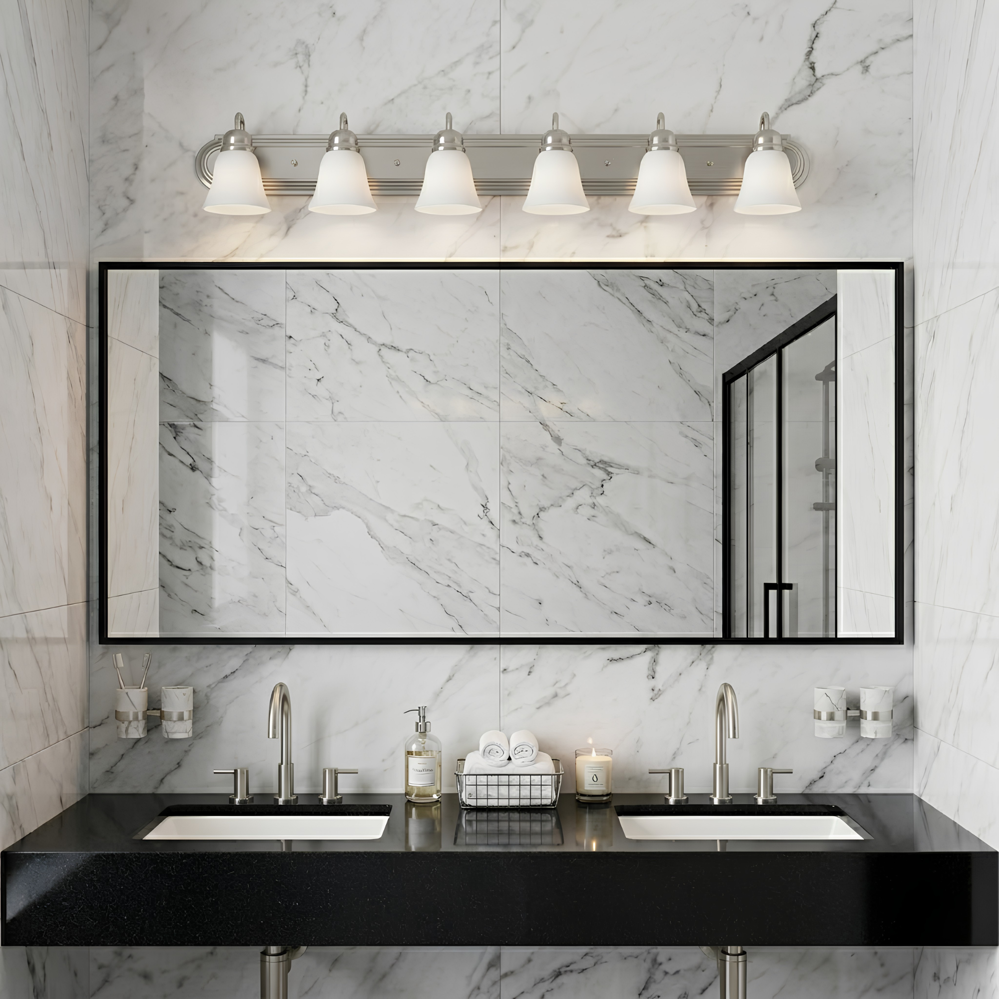 6-Light Racetrack w/Arms - G-423 - High-Design Vanities