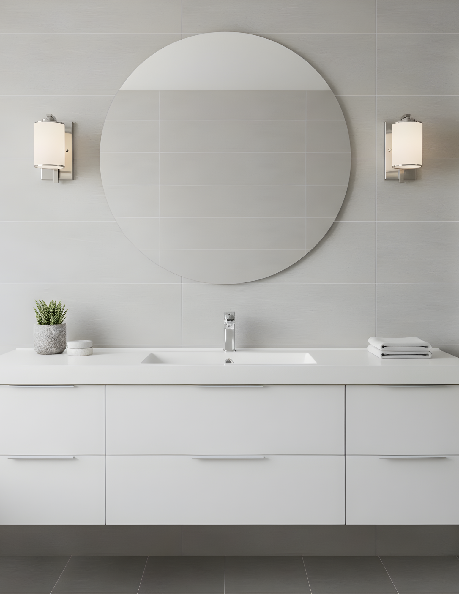 Lexington 1 - Light White Glass - Sconce - Nickel - High-Design Wall Sconces