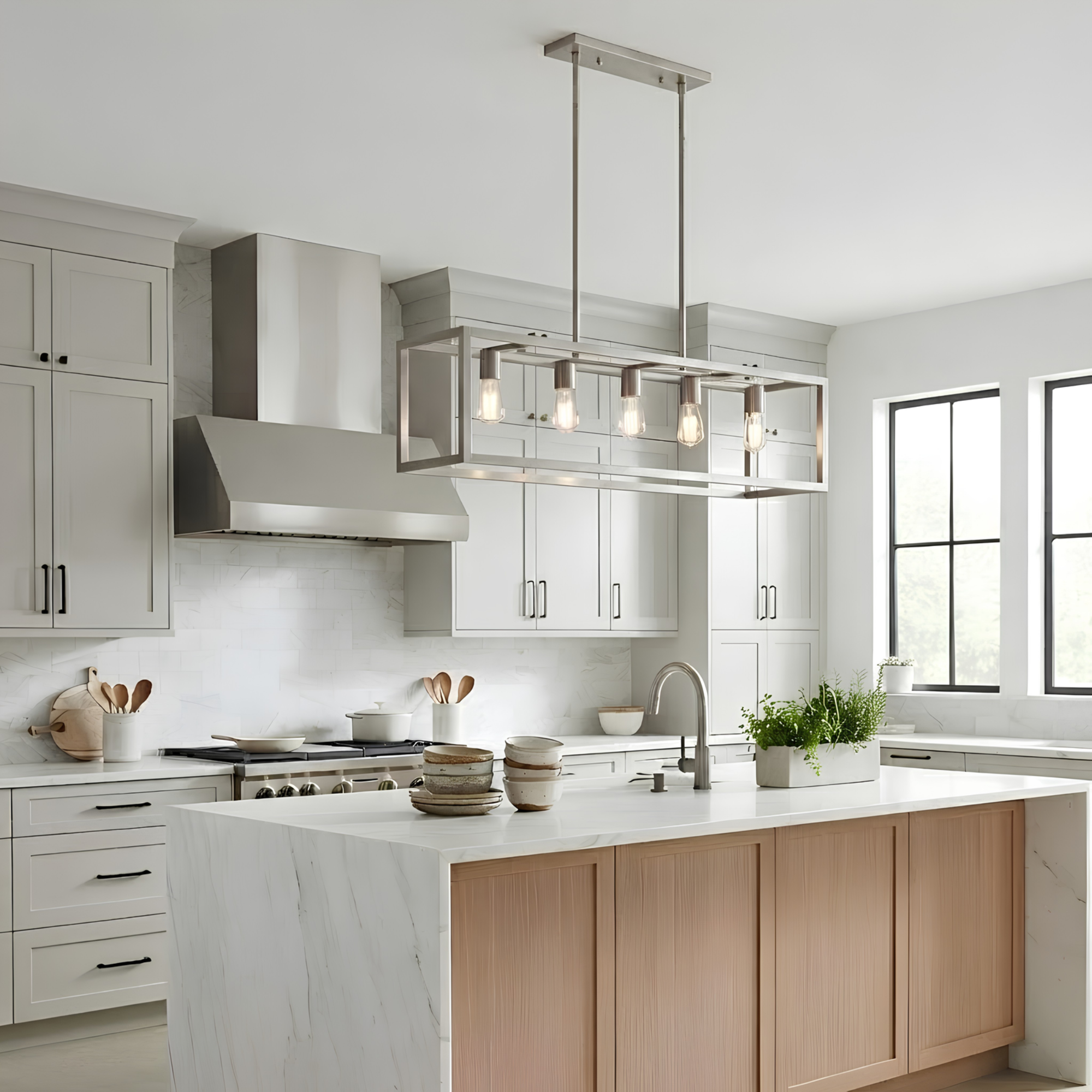 42" Square Cage Island Pendant - Decorative Pendants