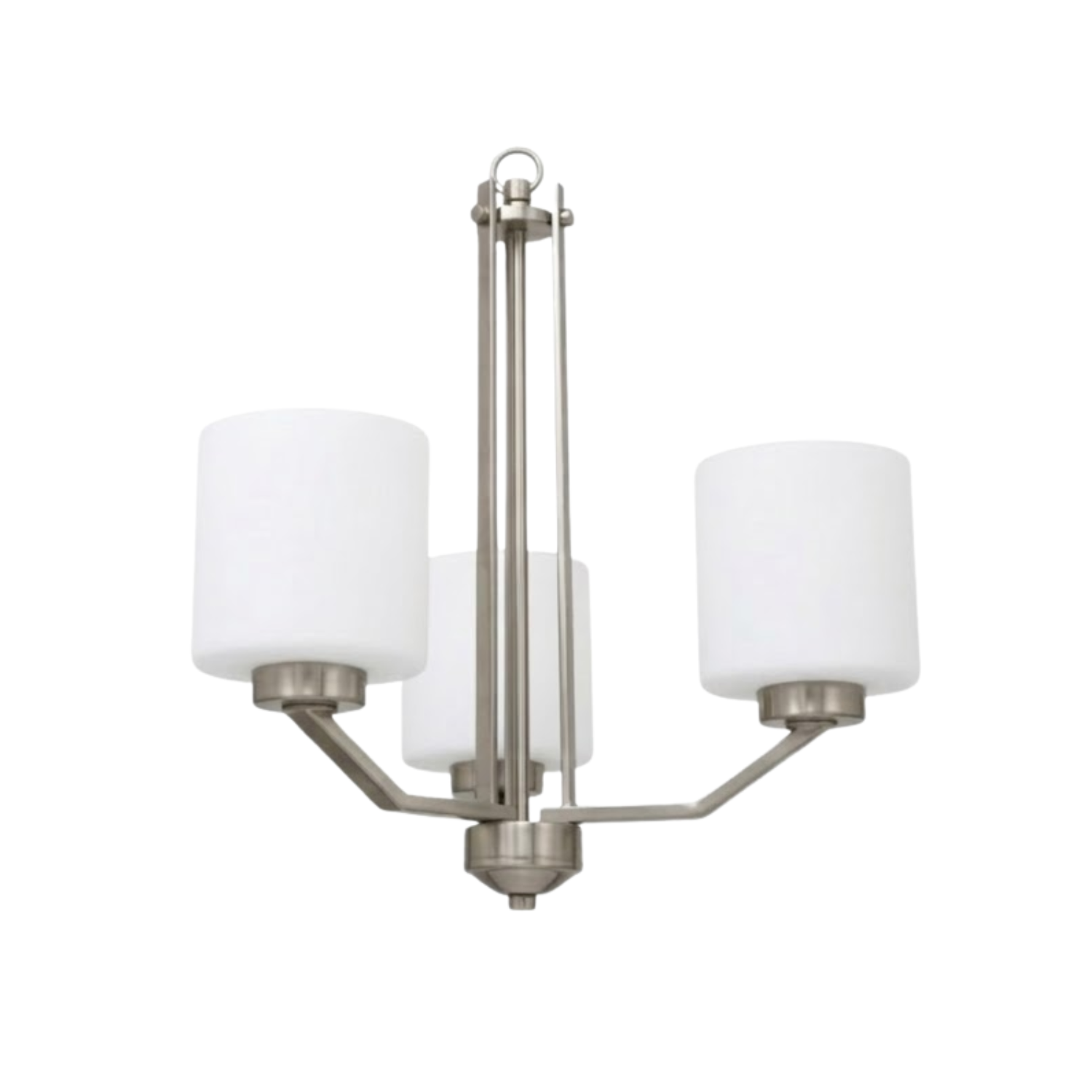 Paris 3-Light Chandelier White Cylinder Glass - High-Design Chandeliers
