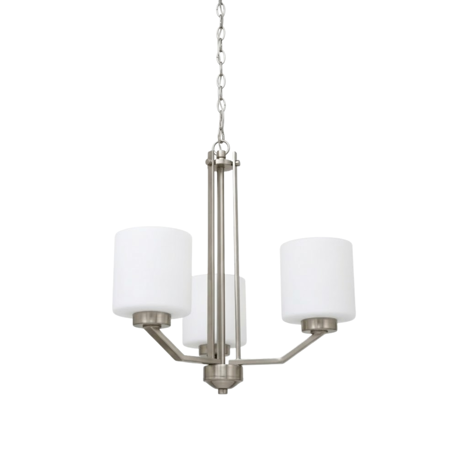 Paris 3-Light Chandelier White Cylinder Glass - High-Design Chandeliers