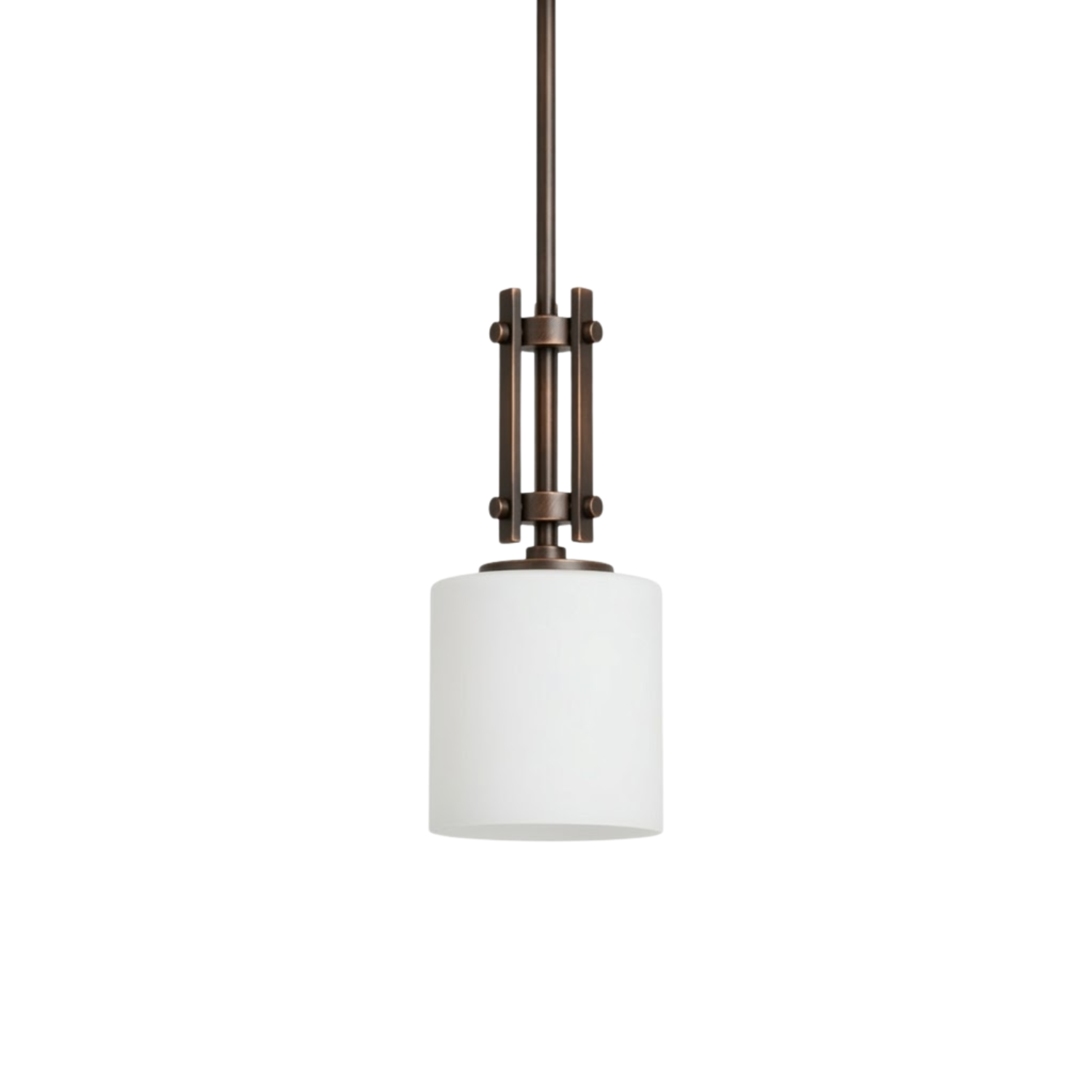Paris 1-Light Mini Pendant - White Cylinder Glass - Decorative Pendants
