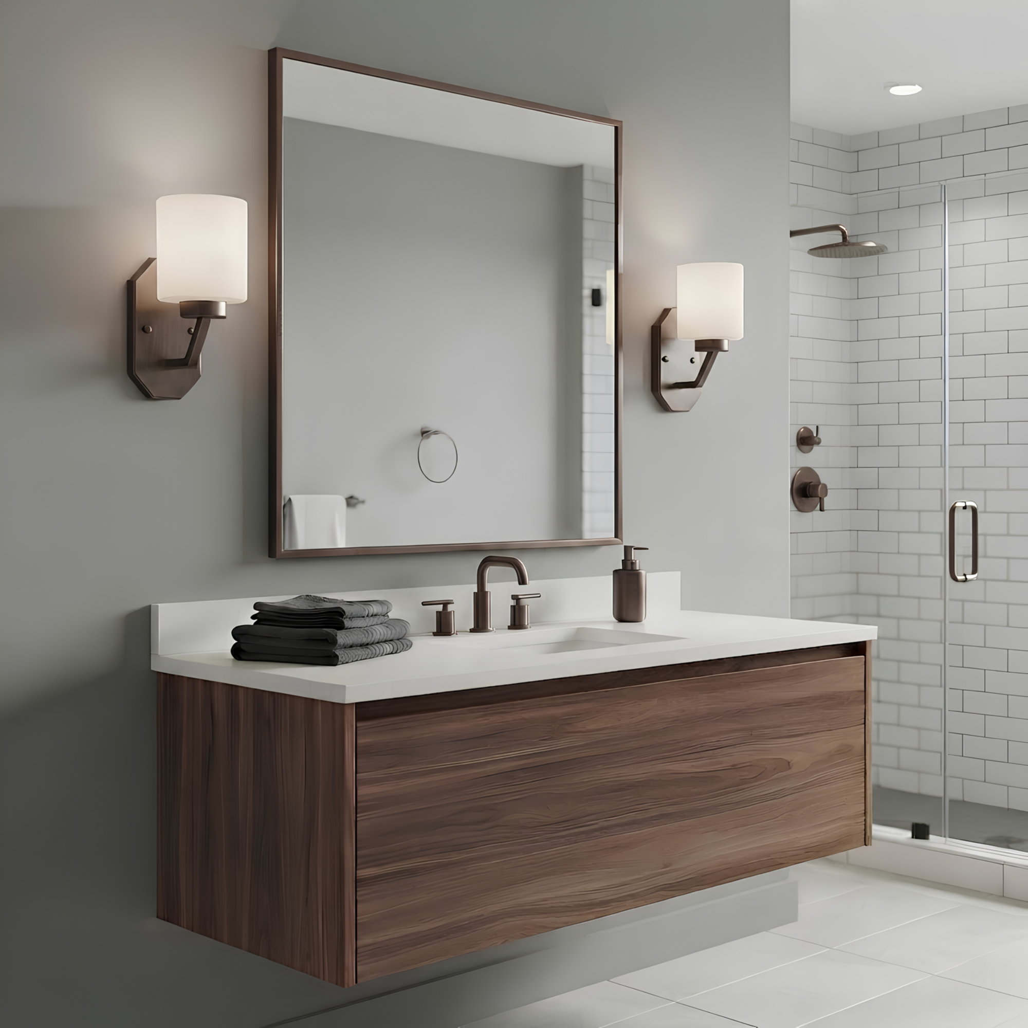 Paris 1-Light Vanity/Sconce - White Cylinder Glass - High-Design Wall Sconces